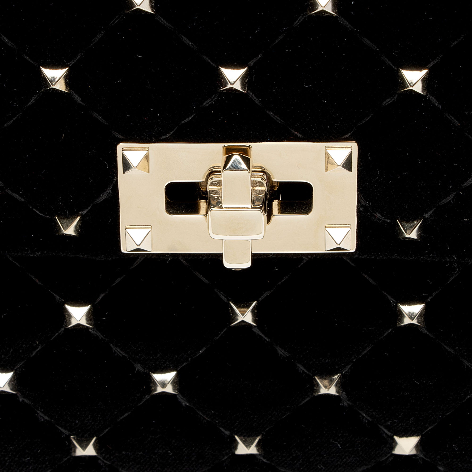 Valentino Velvet Rockstud Spike Up Shoulder Bag