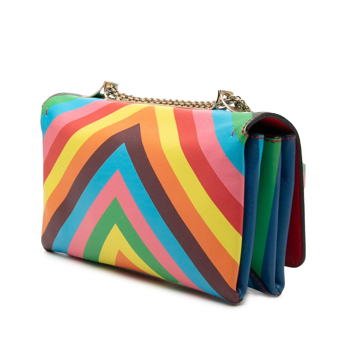 Valentino Vitello 1973 Va Va Voom Rockstud Rainbow Shoulder Bag