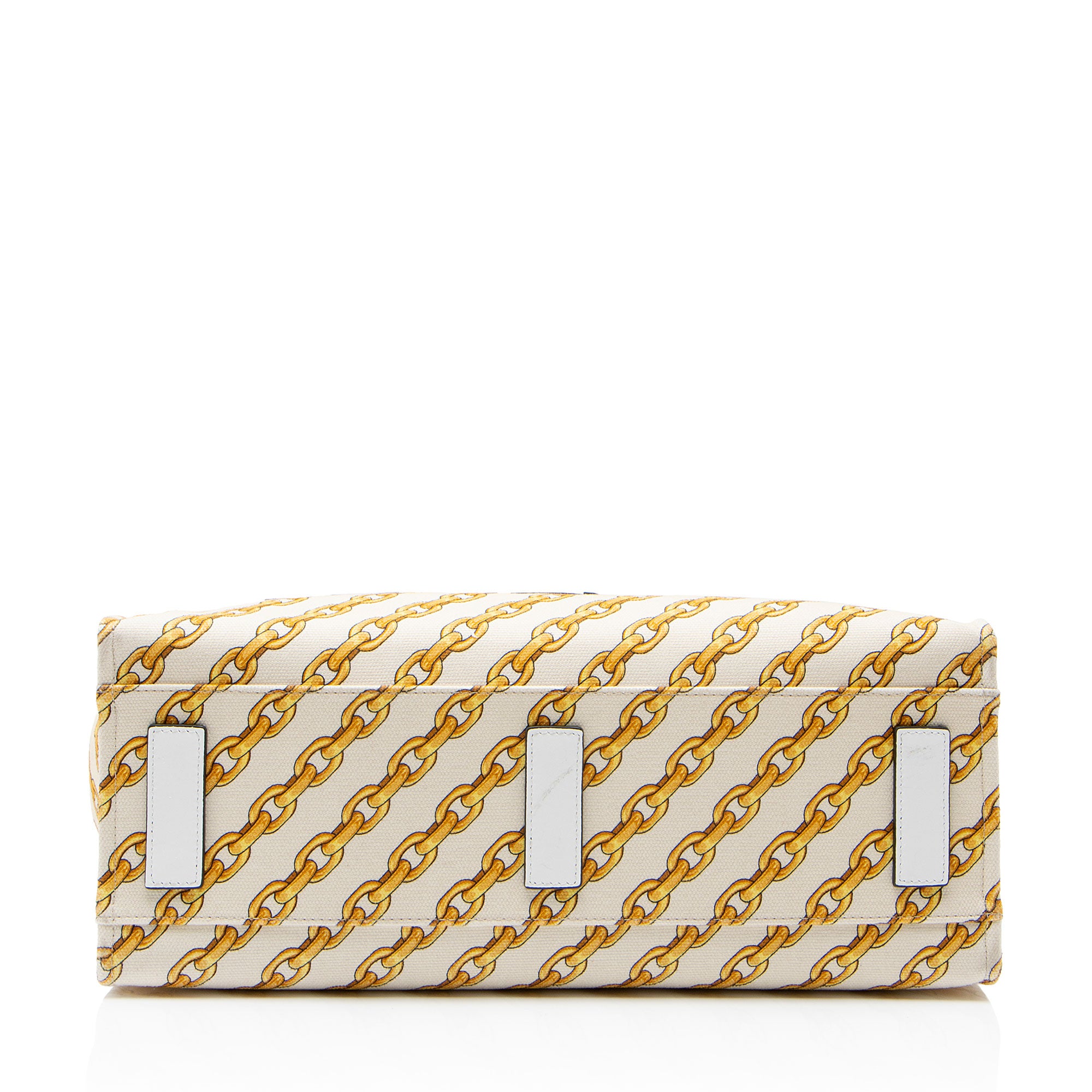 Versace Chain Link Canvas La Medusa Large Tote
