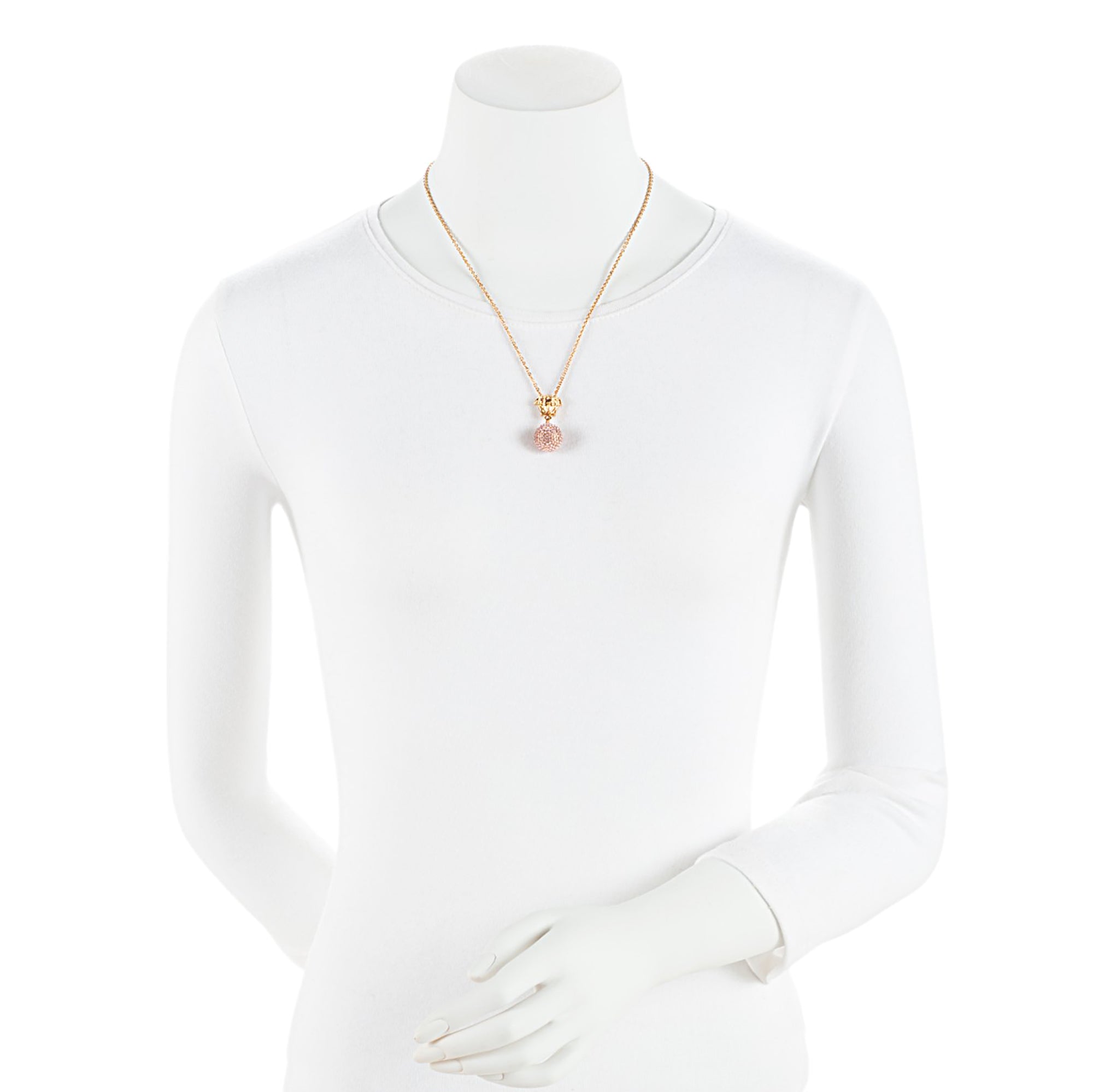 Versace Crystal La Medusa Drop Necklace (SHF-EdEbWx)