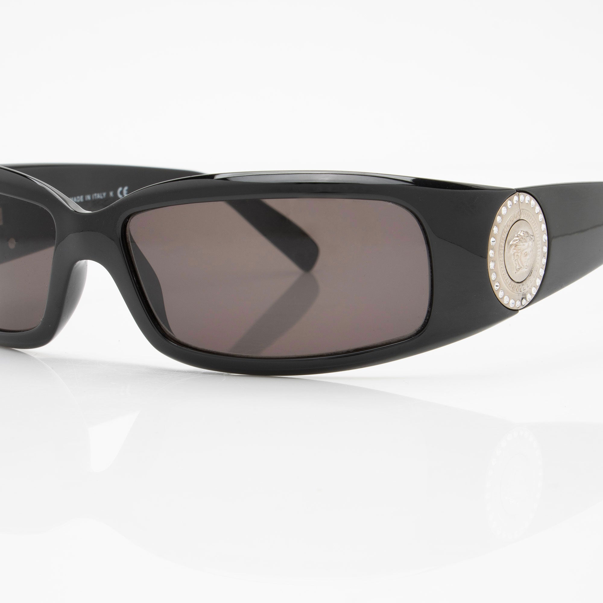 Versace Crystal Medusa Narrow Sunglasses (SHF-Bxpy1Y)