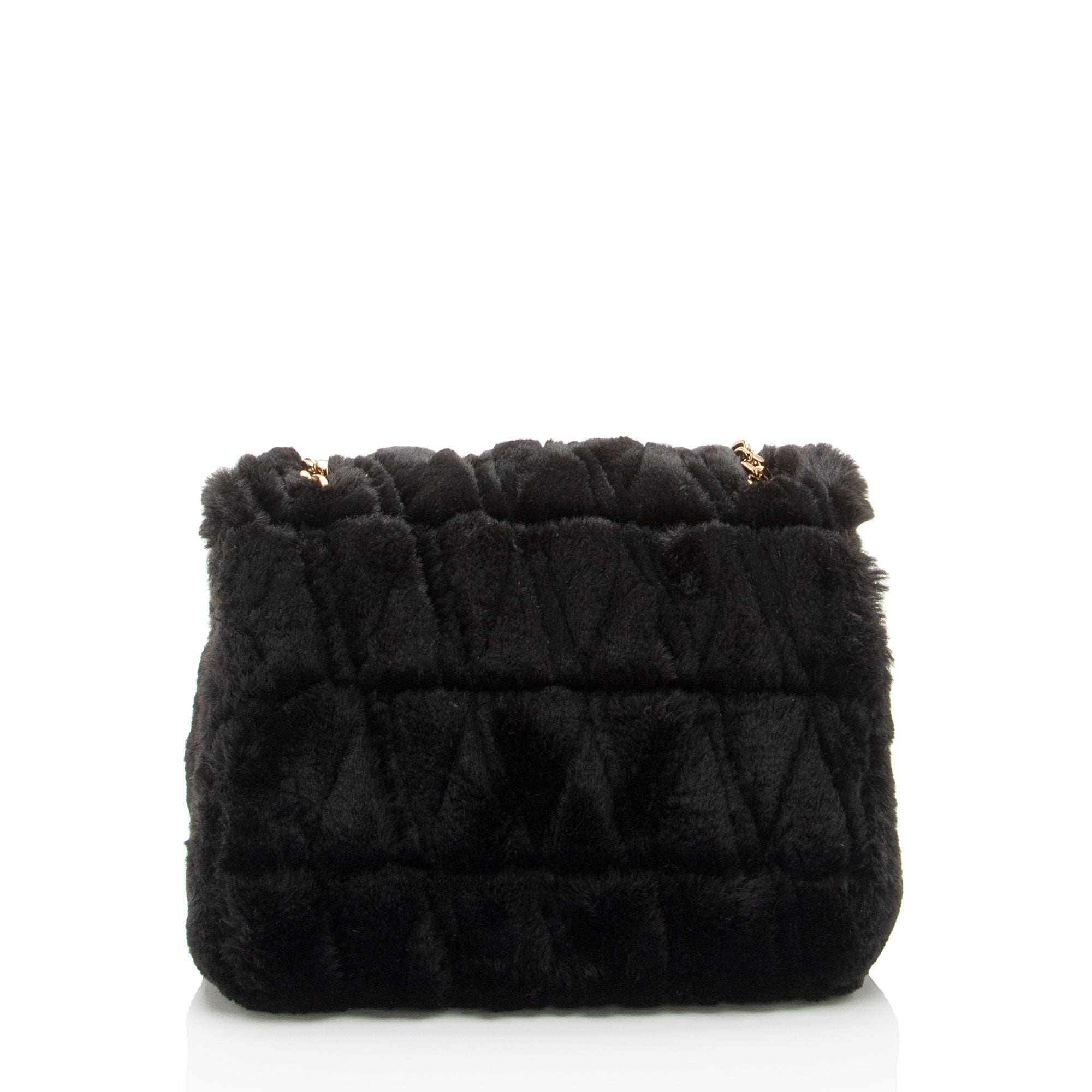 Versace Faux Fur Virtus Shoulder Bag (SHF-9AXZ0I)