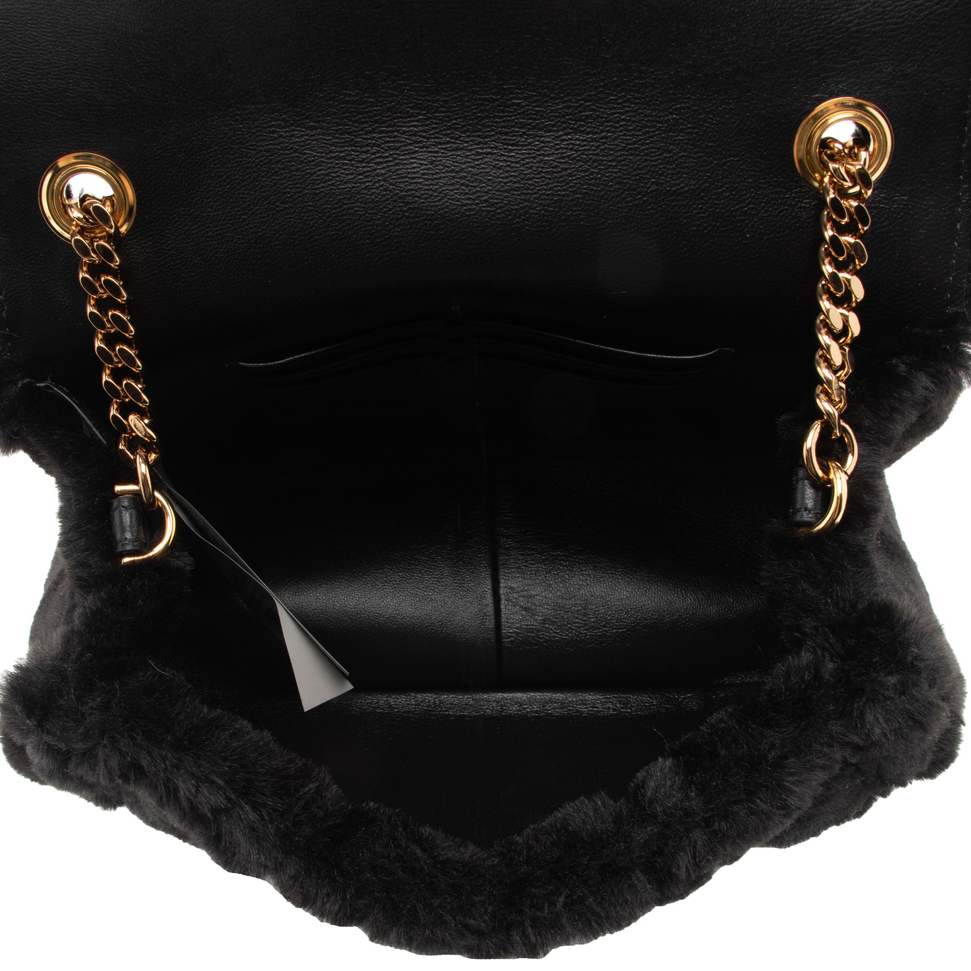 Versace Faux Fur Virtus Shoulder Bag (SHF-9AXZ0I)
