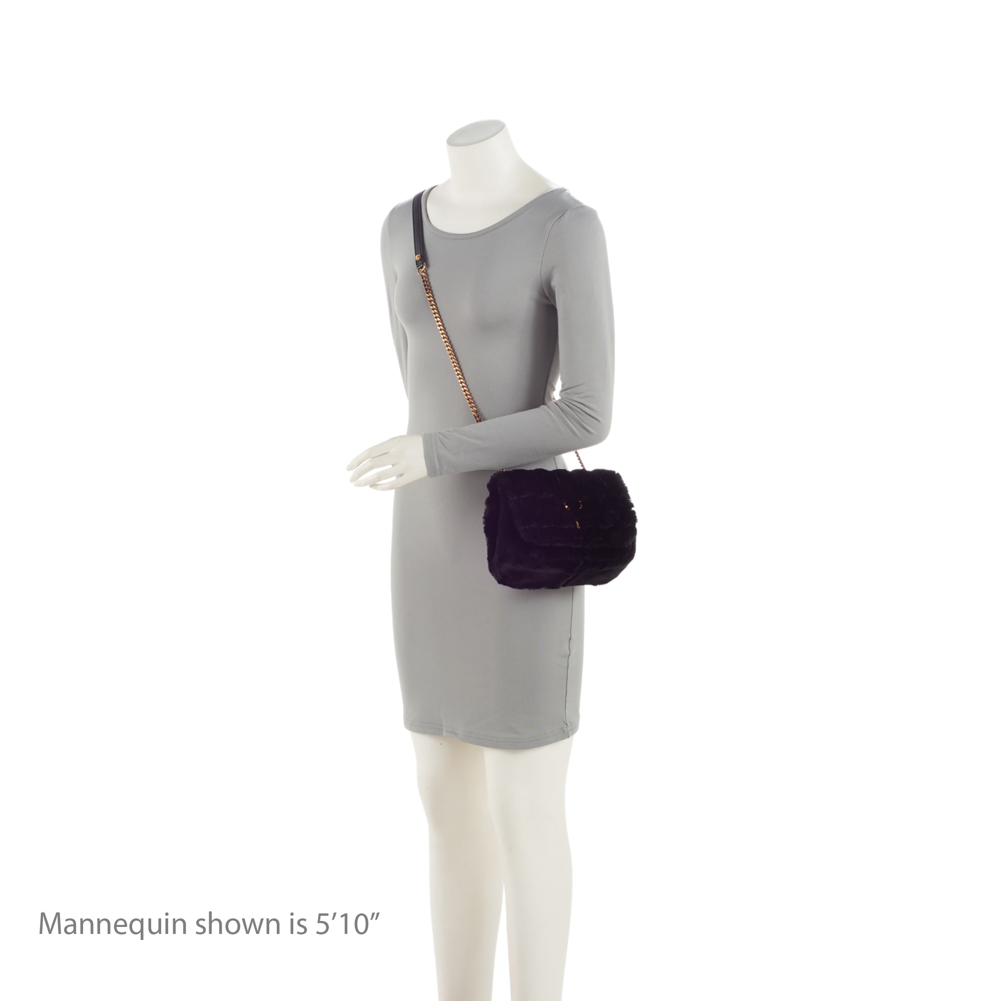 Versace Faux Fur Virtus Shoulder Bag (SHF-9AXZ0I)