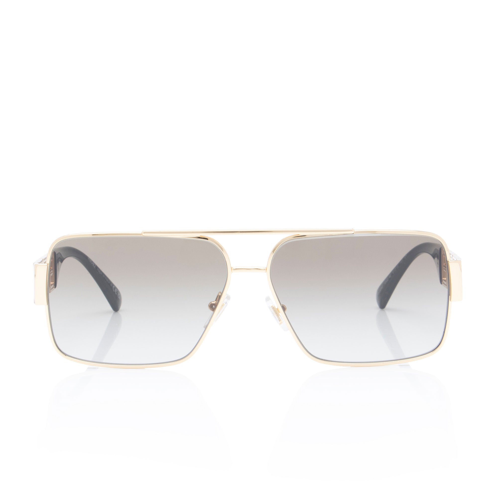 Versace Greca Cutout Rectangular Sunglasses