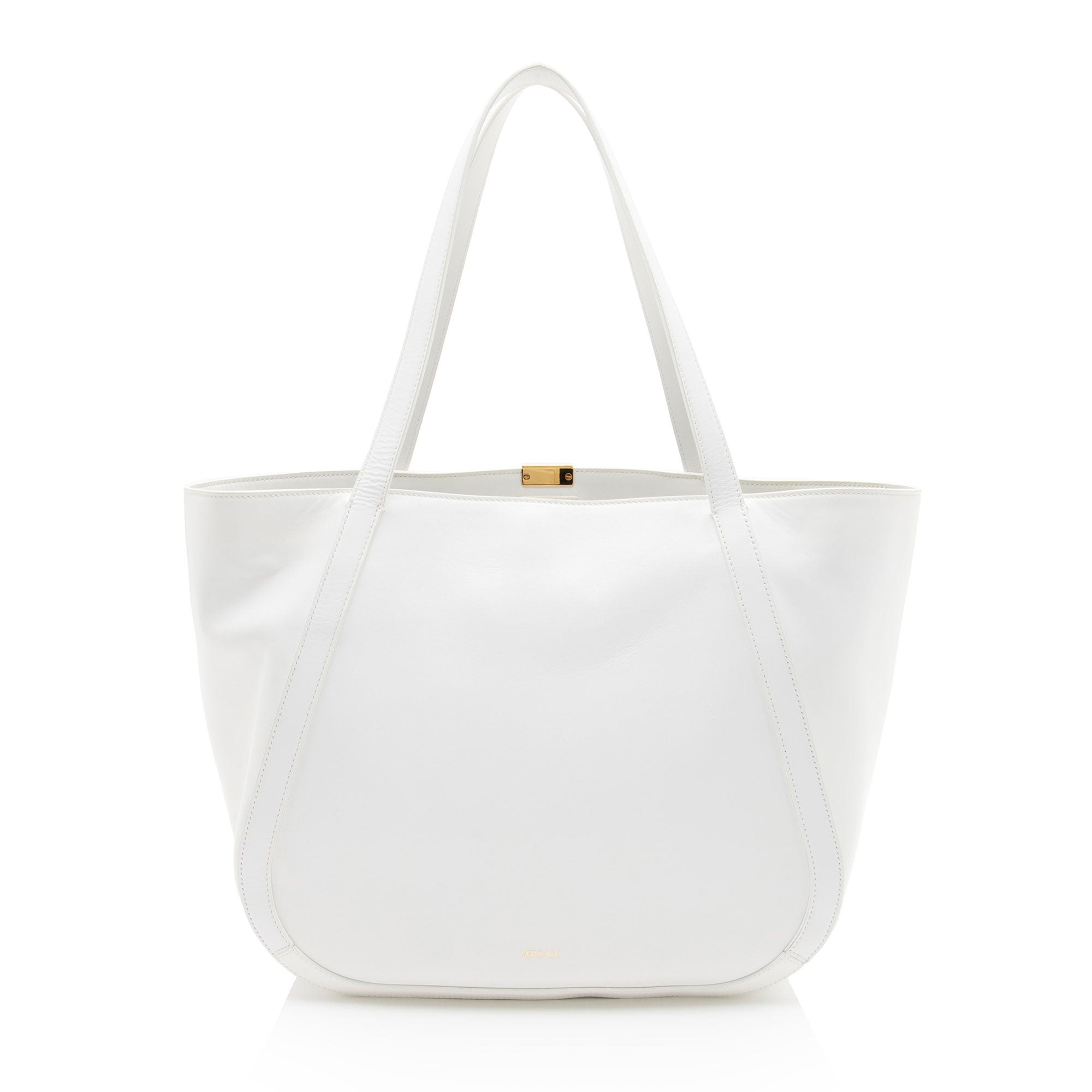 Versace Leather Grecca Goddess Large Tote