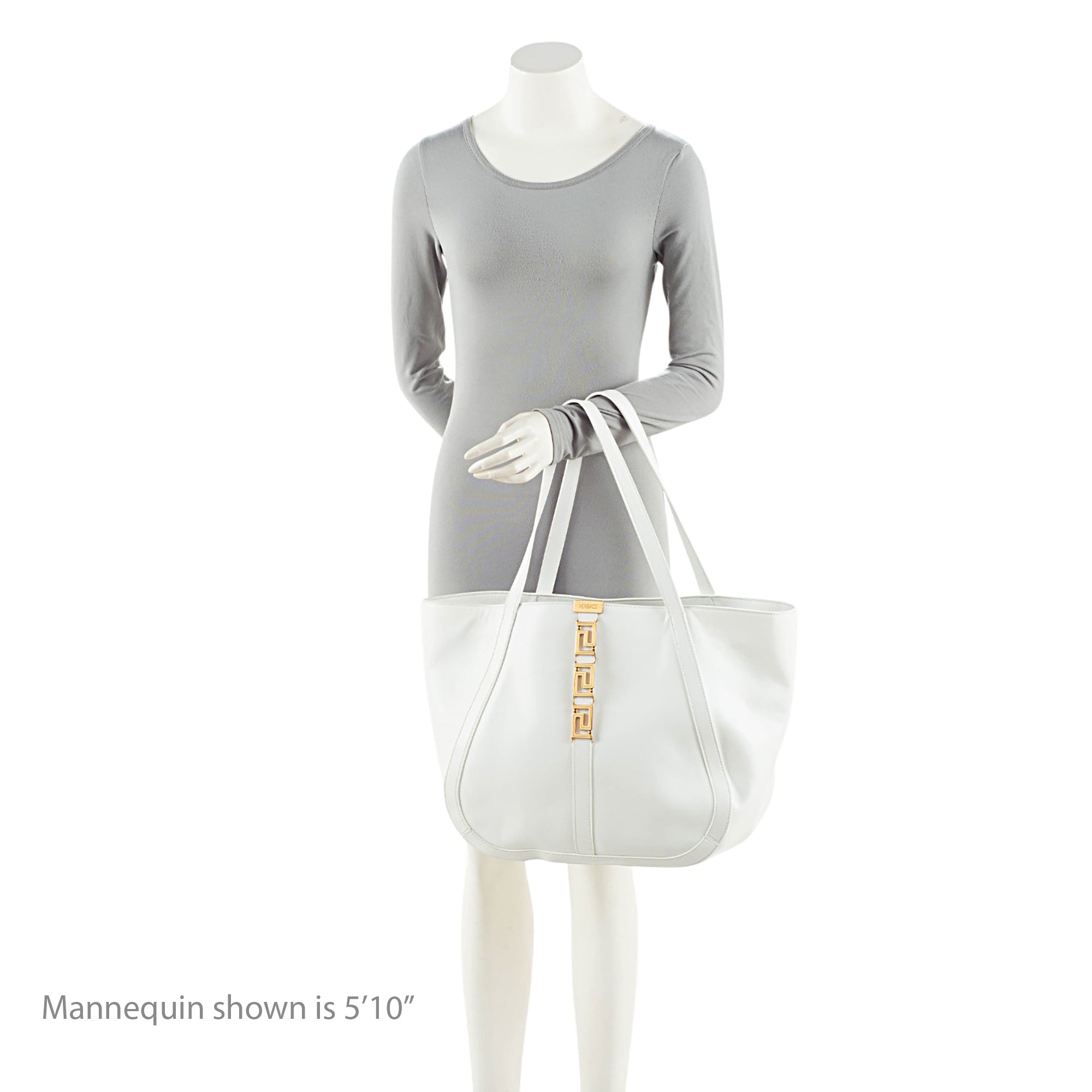 Versace Leather Grecca Goddess Large Tote