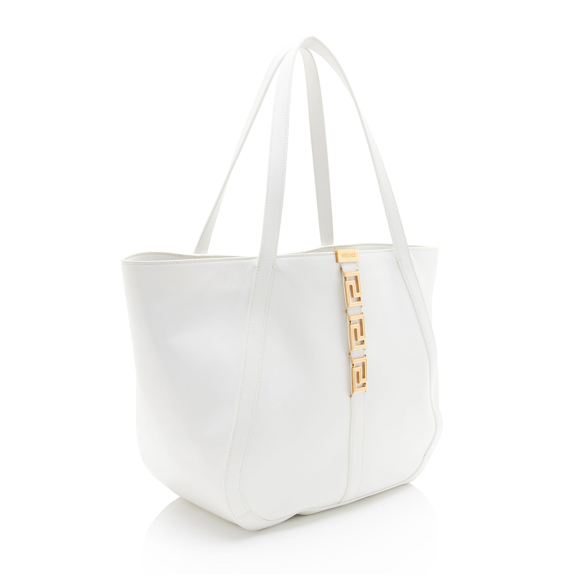 Versace Leather Grecca Goddess Large Tote