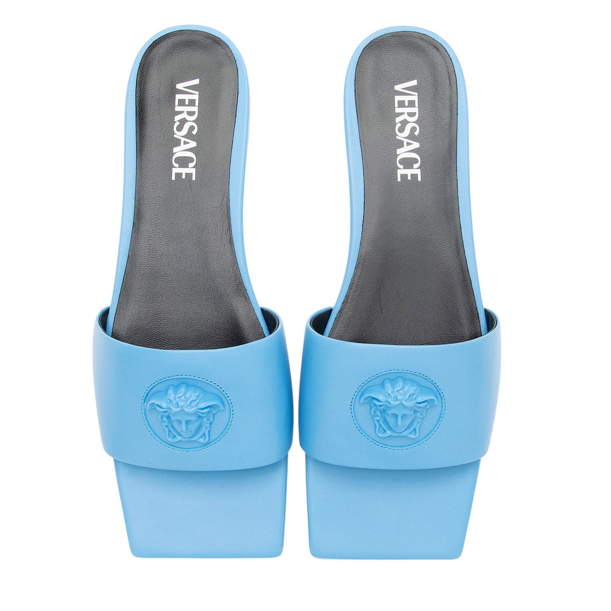 Versace Leather La Medusa Slides - Size 9 / 39