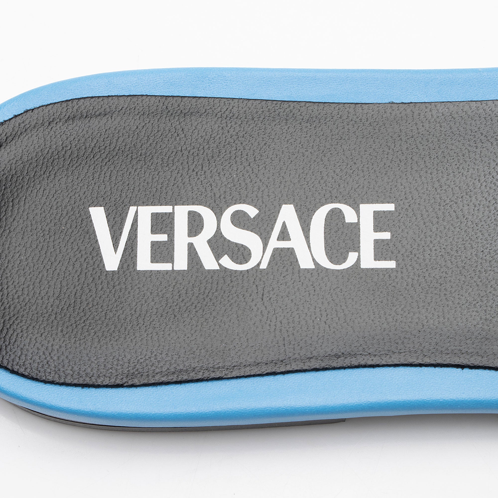 Versace Leather La Medusa Slides - Size 9 / 39