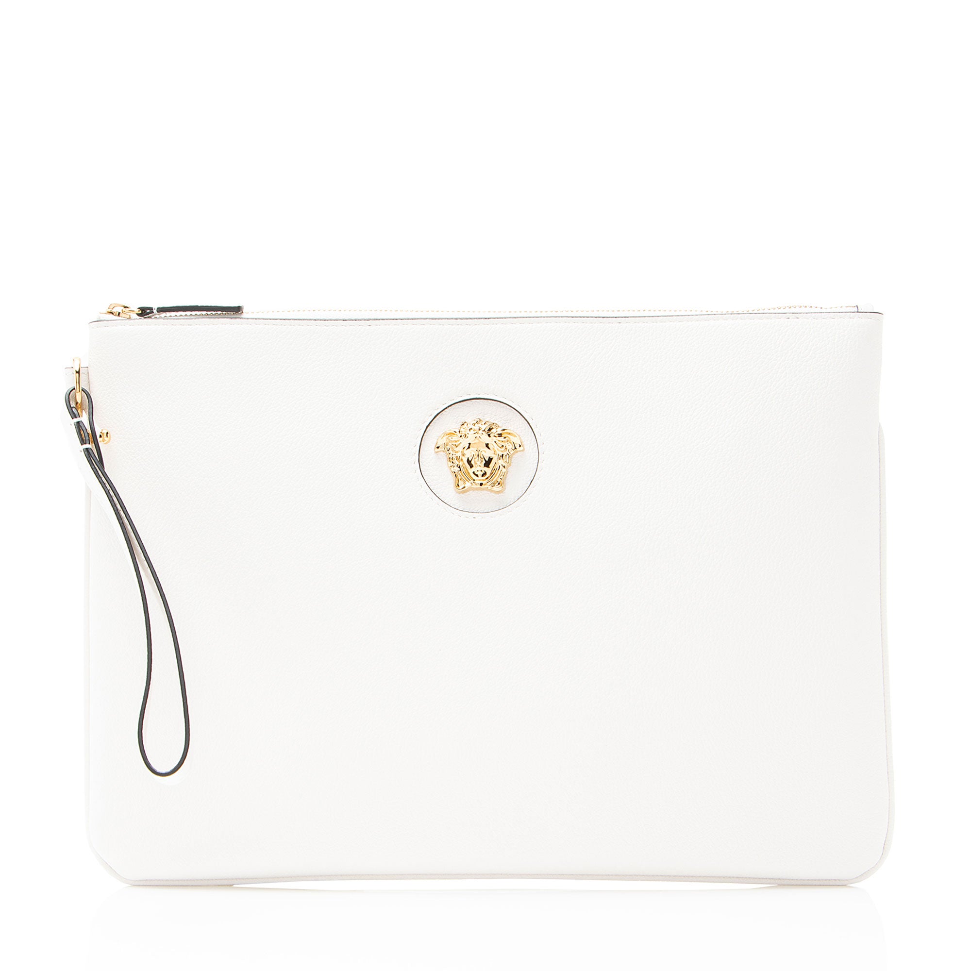 Versace Leather Medusa Wristlet