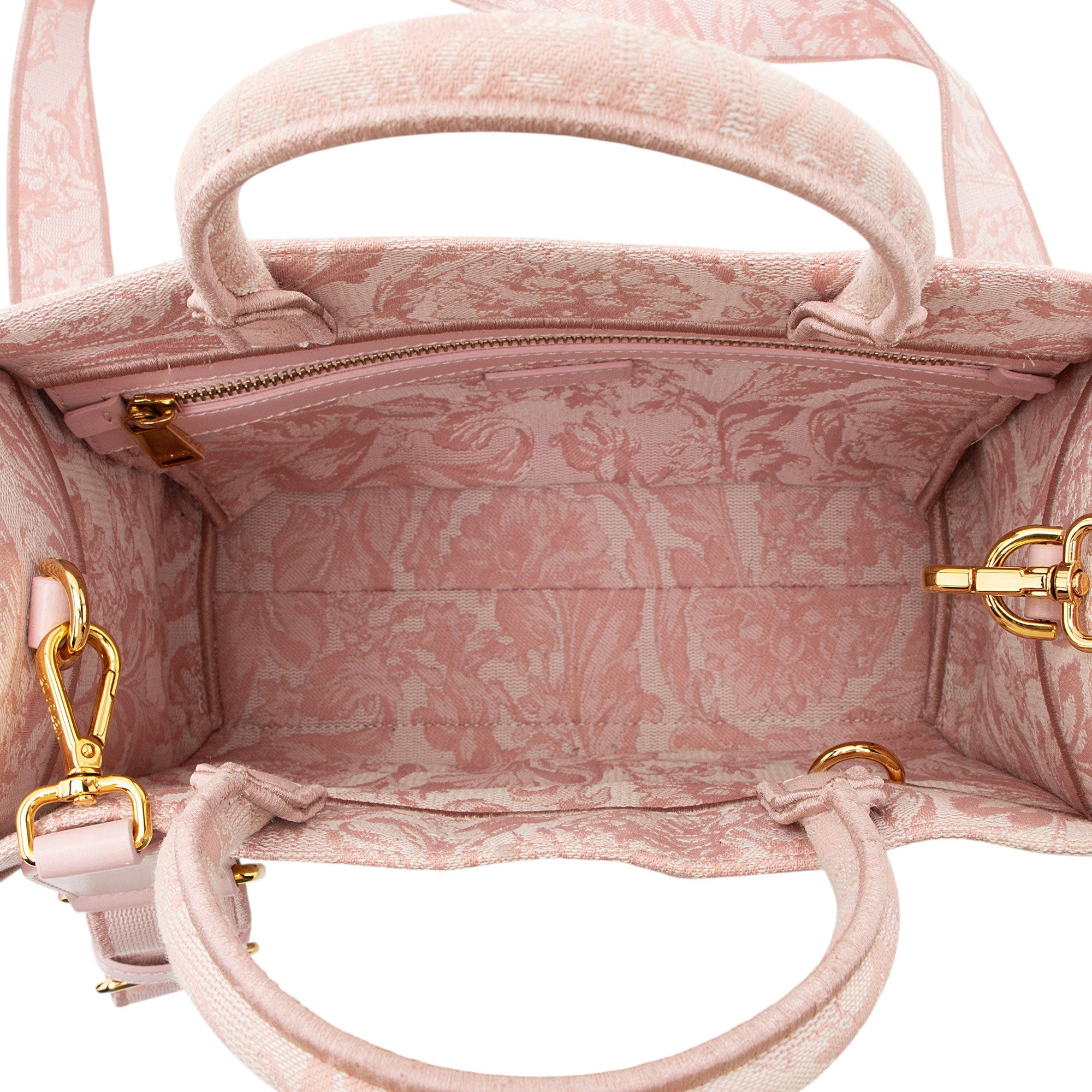 Versace Logo Canvas Barocco Athena Small Tote
