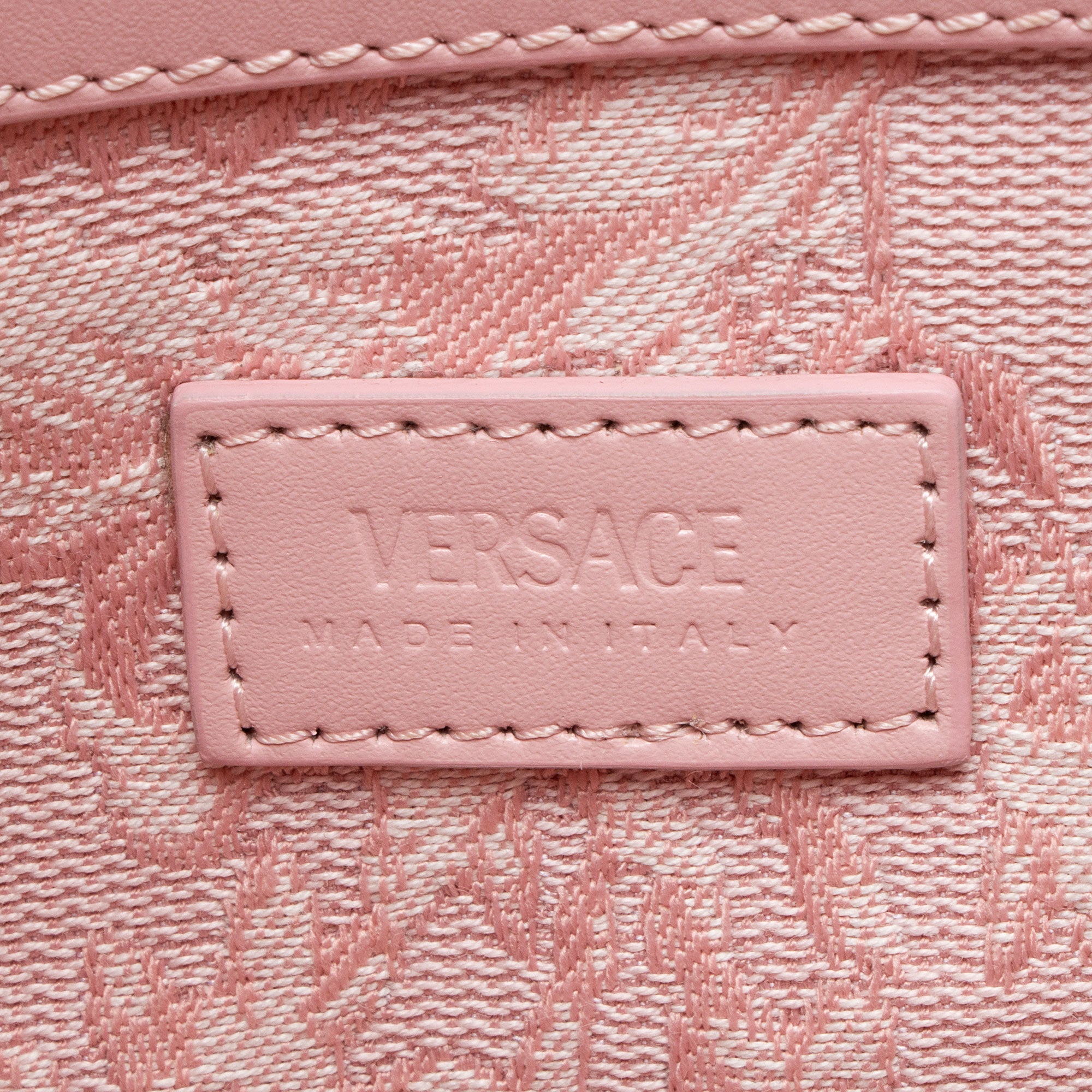 Versace Logo Canvas Barocco Athena Small Tote