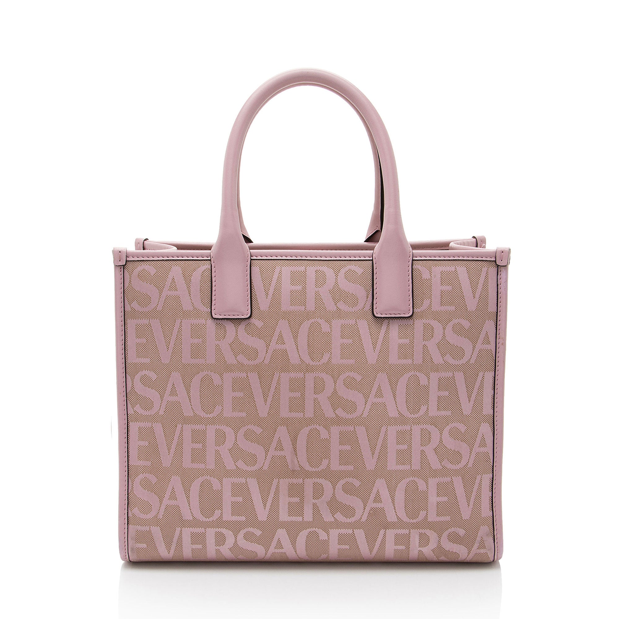 Versace Logo Canvas La Medusa Small Tote