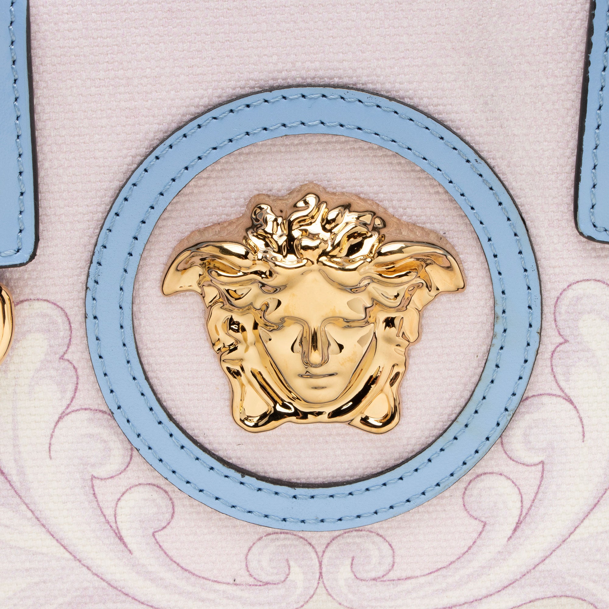 Versace Logo Canvas La Medusa Small Tote
