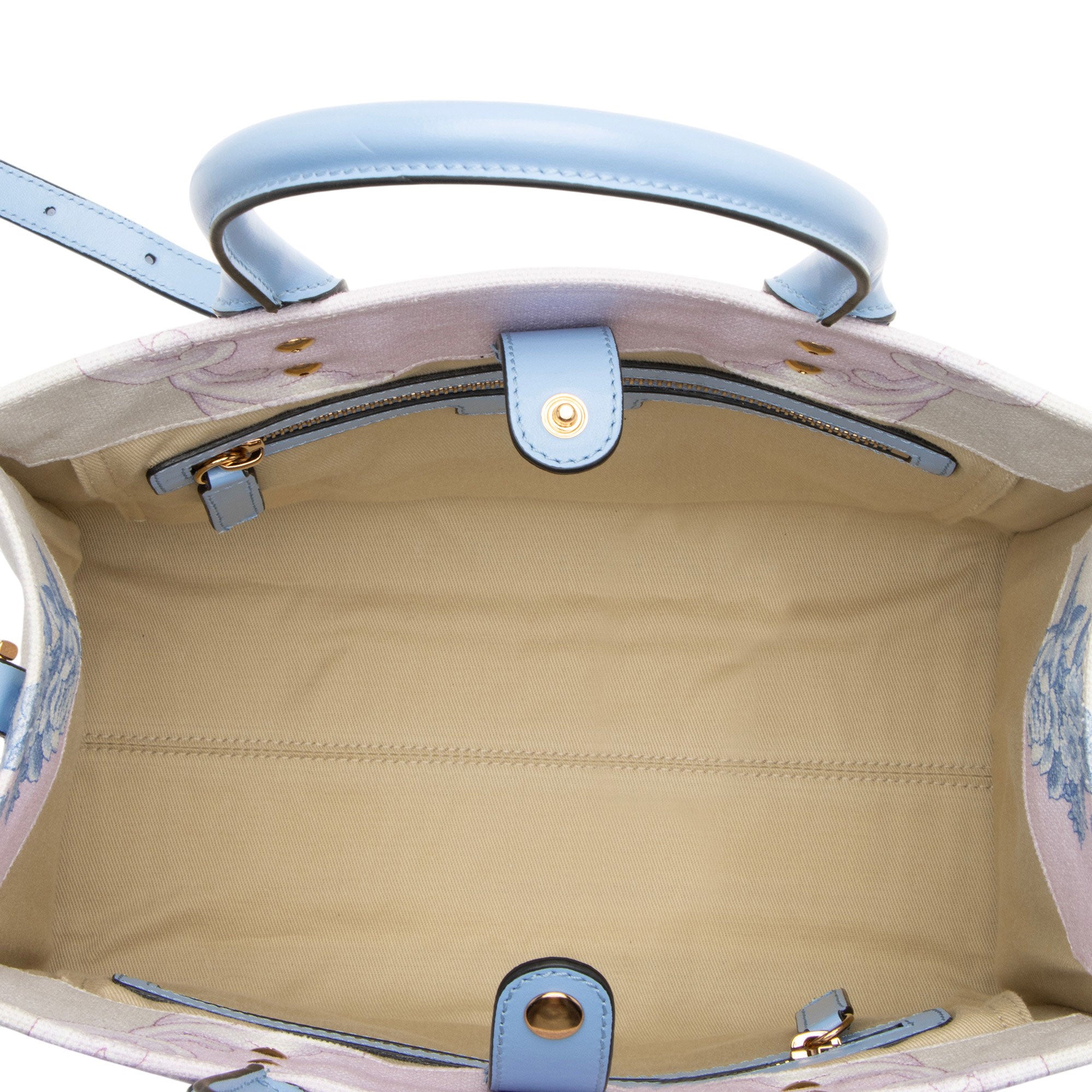 Versace Logo Canvas La Medusa Small Tote