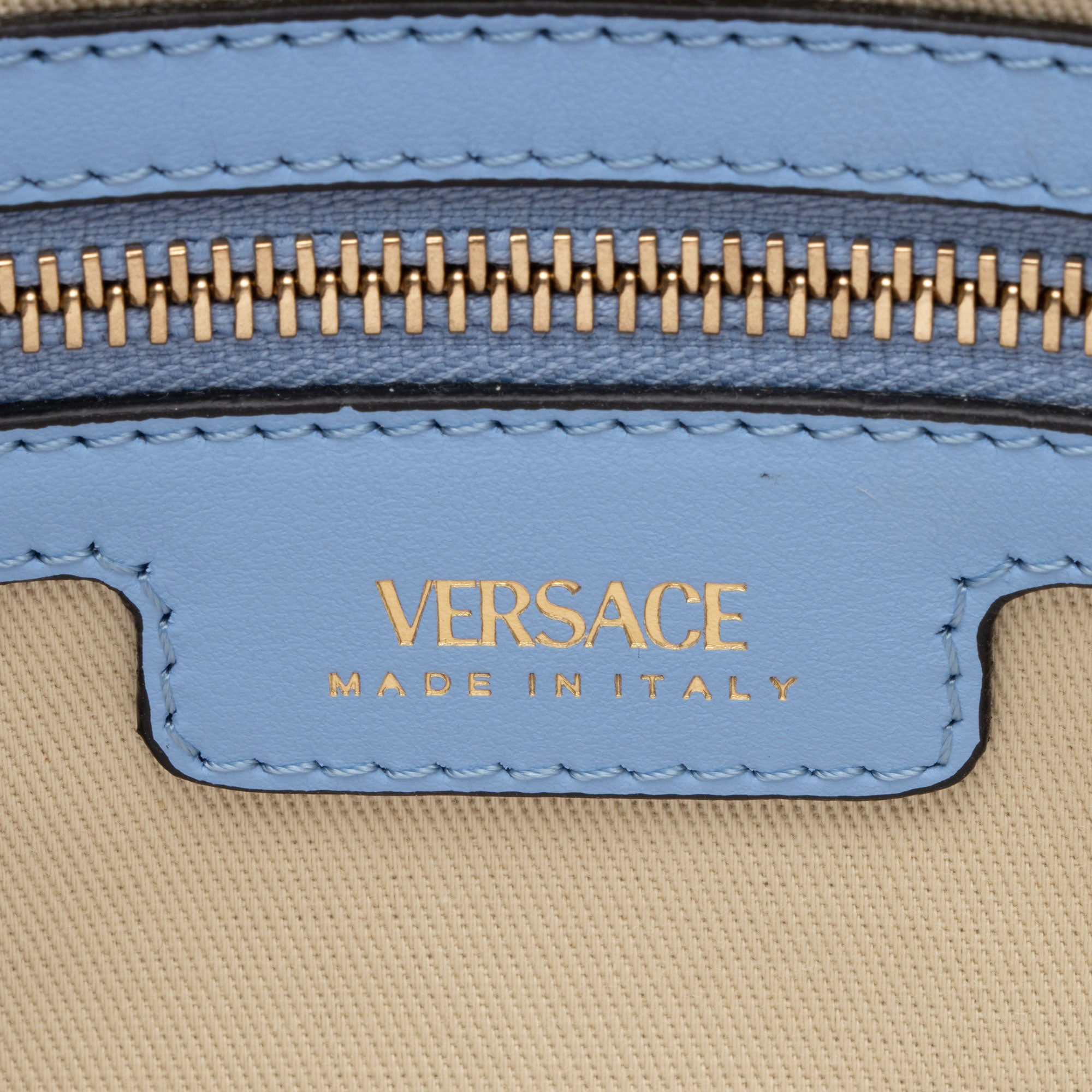 Versace Logo Canvas La Medusa Small Tote