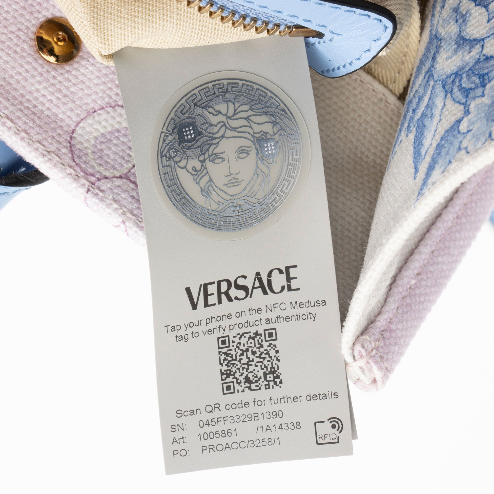 Versace Logo Canvas La Medusa Small Tote