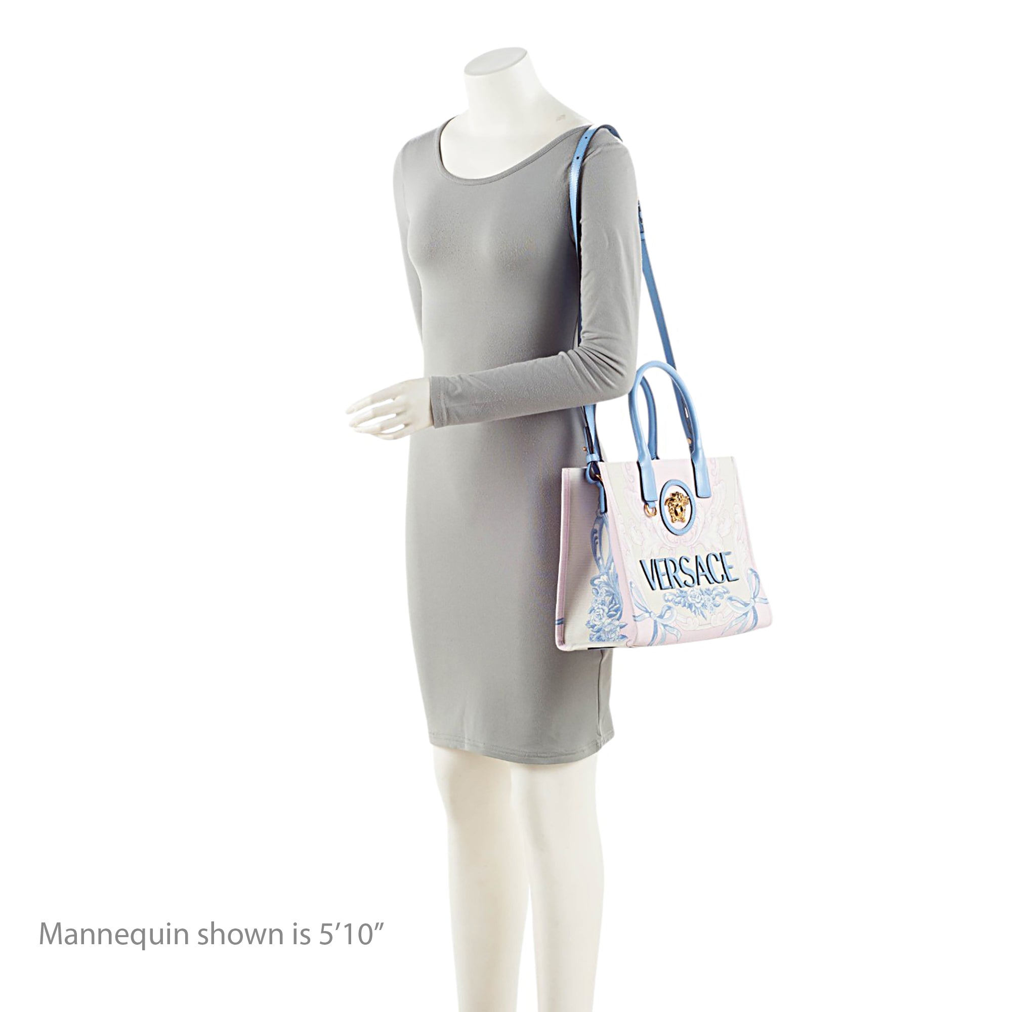 Versace Logo Canvas La Medusa Small Tote