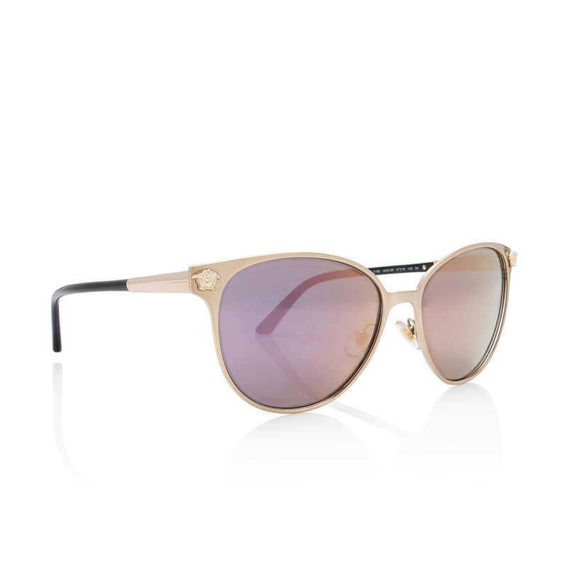 Versace Mirrored Cat Eye Sunglasses (SHF-AYuPGn)