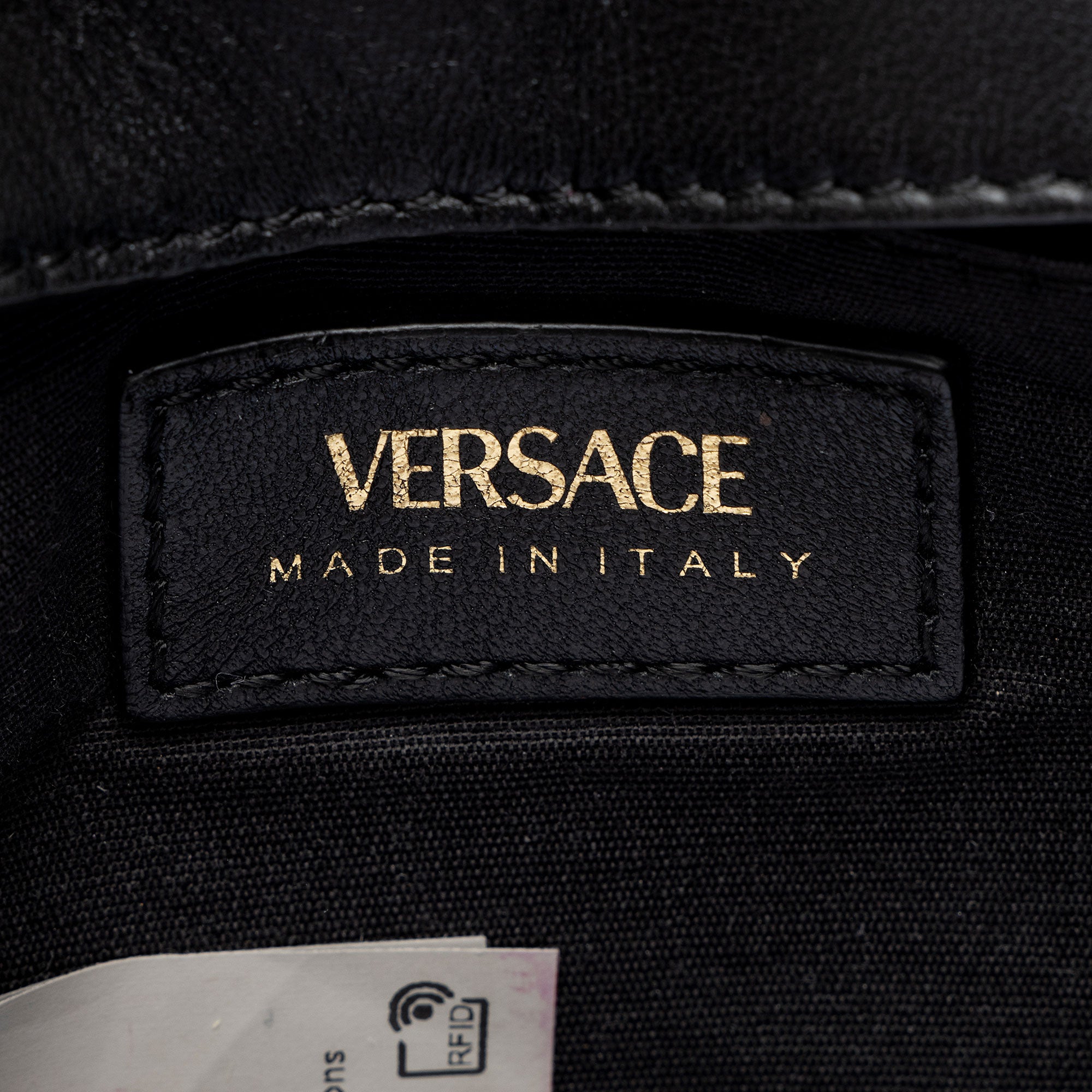 Versace Quilted Leather Medusa Square Small Flap Bag