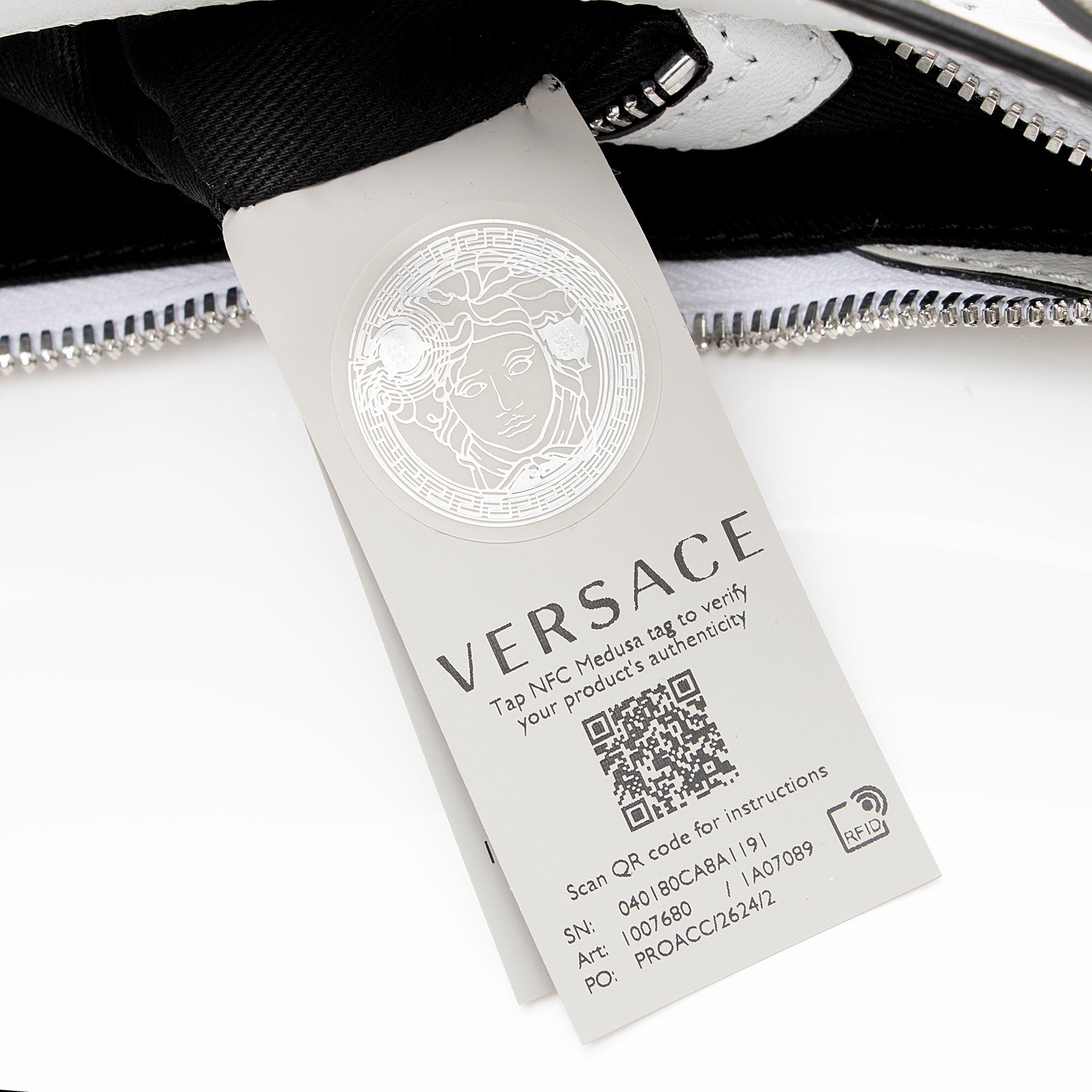 Versace Studded Leather Repeat Hobo (SHF-GnzrTs)