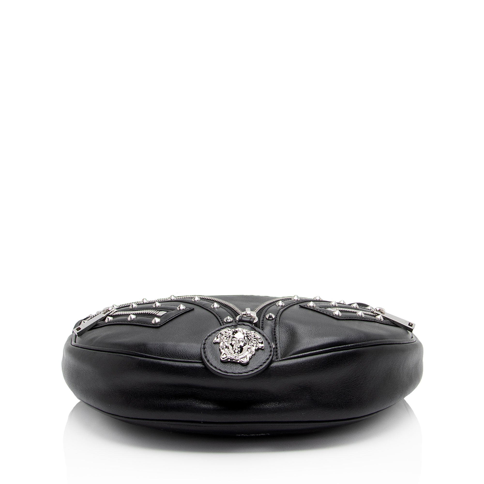 Versace Studded Leather Repeat Hobo (SHF-yeeQmI)