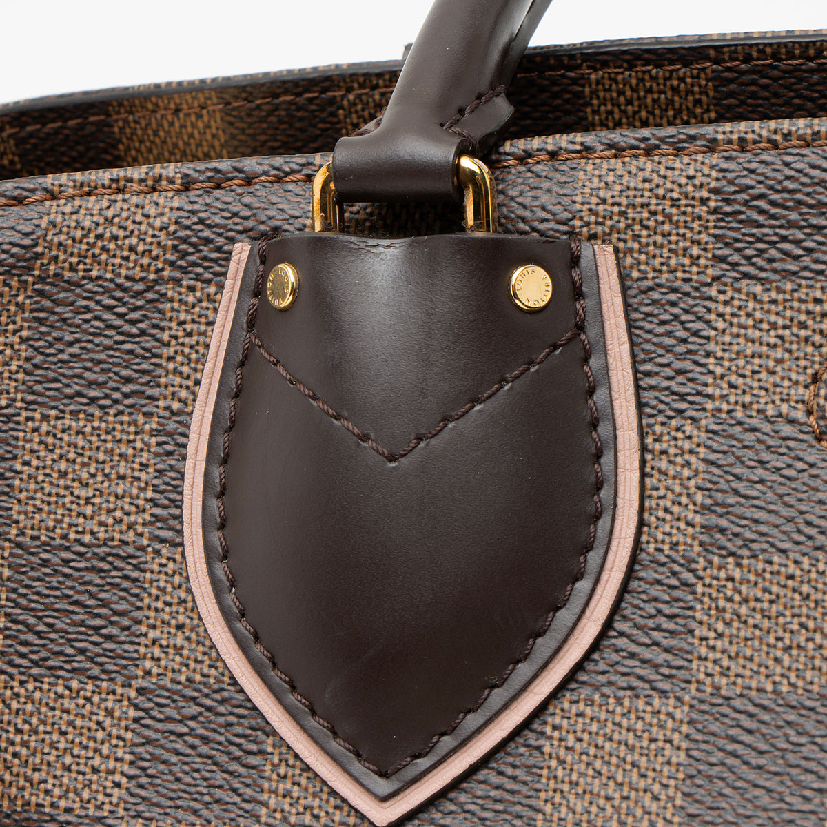 Louis Vuitton Damier Ebene Cuir Taurillon Normandy Satchel
