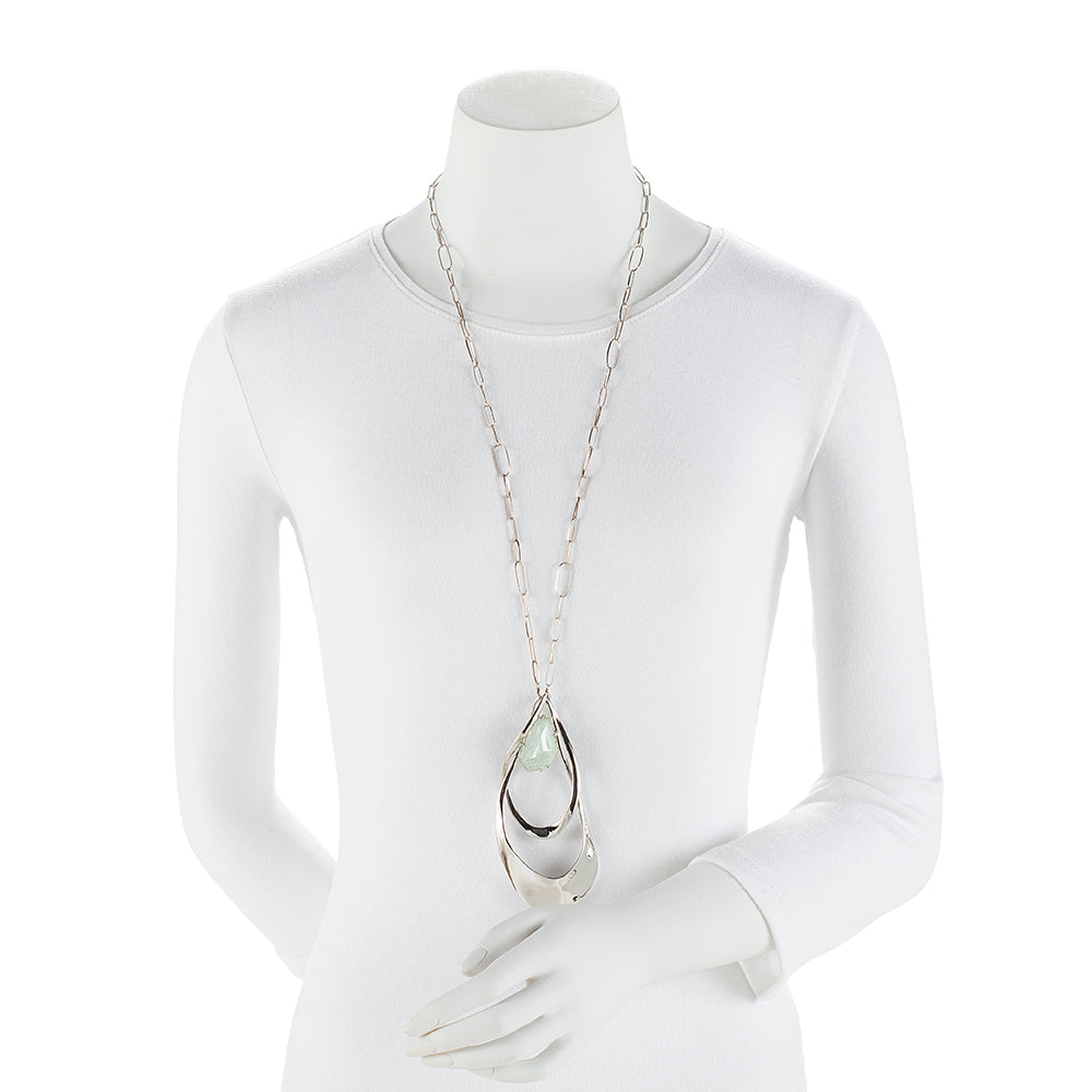Alexis Bittar Crystal Pendant Necklace (SHF-19611)