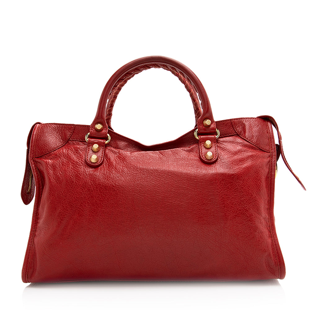 Balenciaga Agneau Giant 12 City Satchel (SHF-20898)