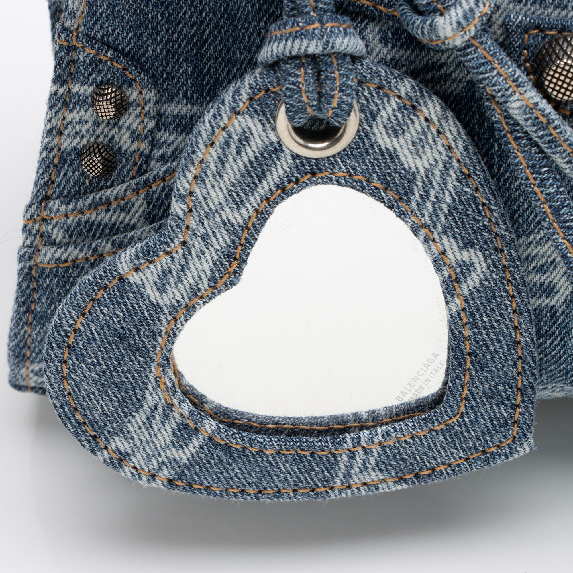 Balenciaga BB Monogram Denim Neo Cagole City XS Satchel (SHF-23464)