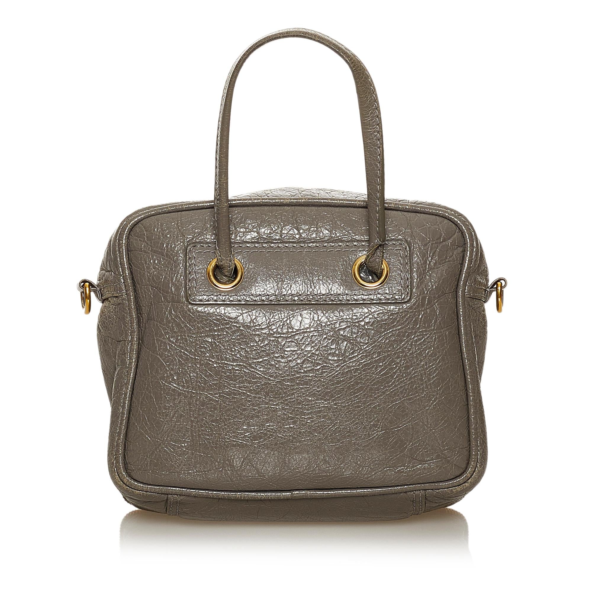 Balenciaga Blanket Square Leather Satchel (SHG-28814)