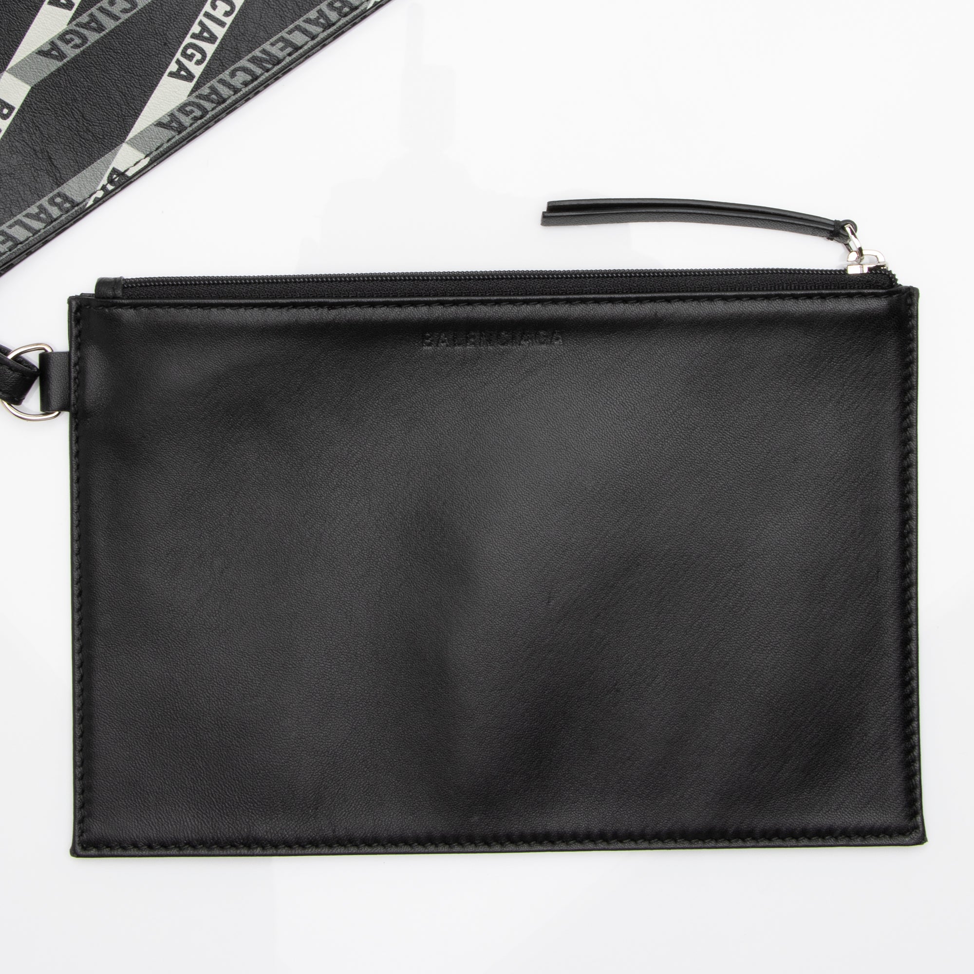 Balenciaga Calfskin Losange Logo N/S Fold Over Market Shopper Tote (SHF-23790)