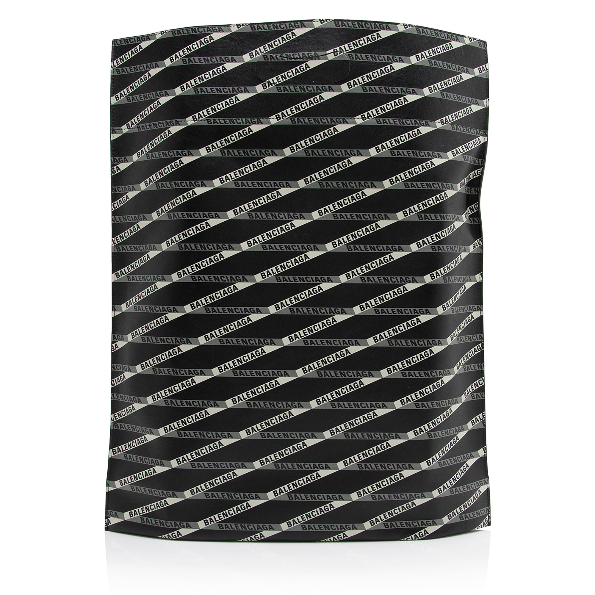 Balenciaga Calfskin Losange Logo N/S Fold Over Market Shopper Tote (SHF-23790)