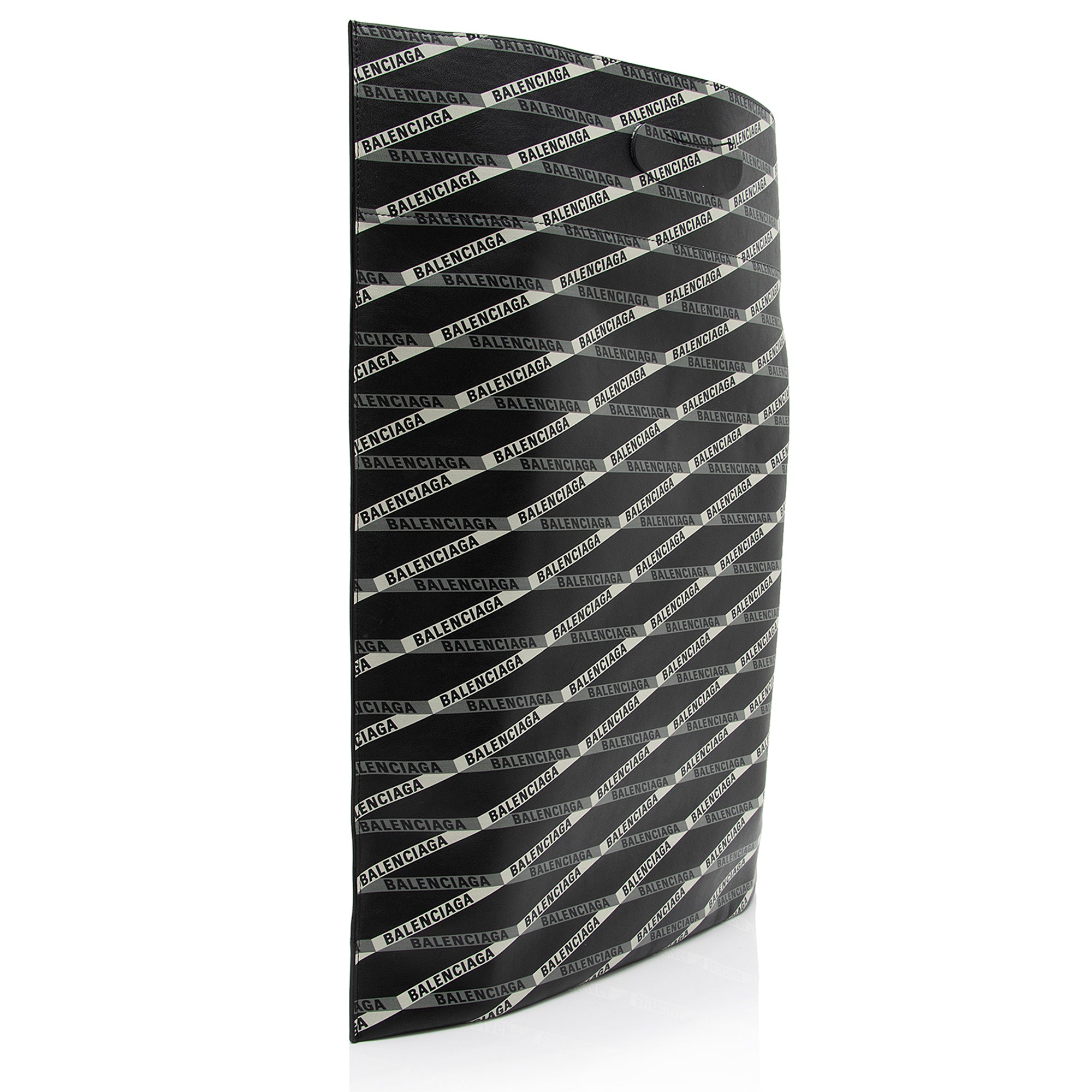 Balenciaga Calfskin Losange Logo N/S Fold Over Market Shopper Tote (SHF-23790)