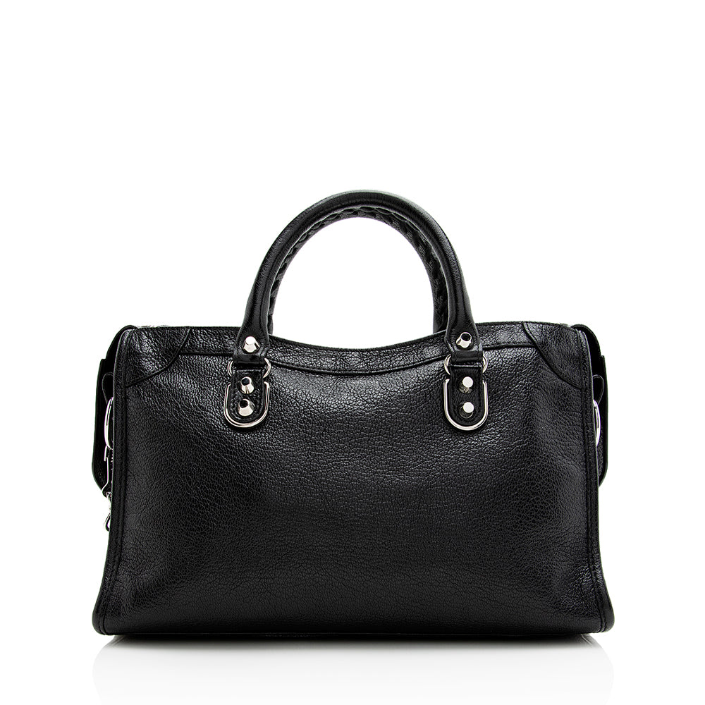 Balenciaga Chevre Metallic Edge City Small Satchel (SHF-21084)