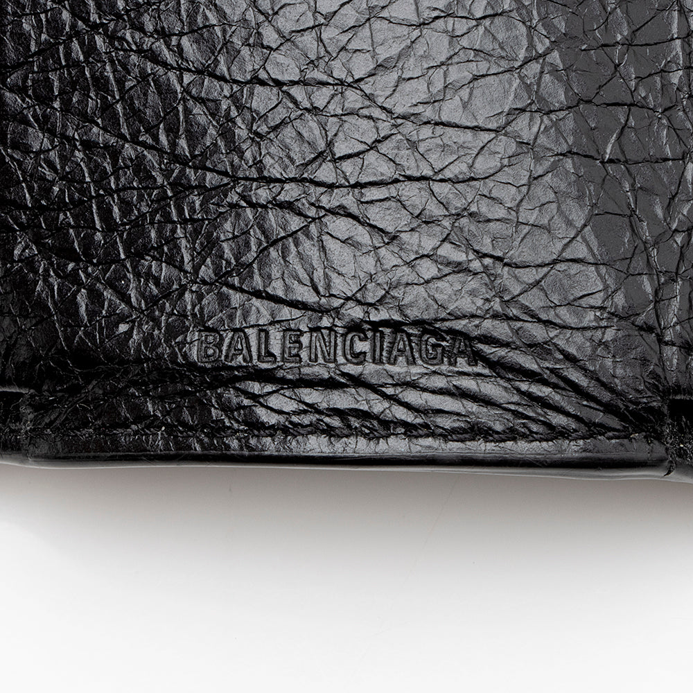 Balenciaga Leather Graffiti Mini Wallet (SHF-16612)