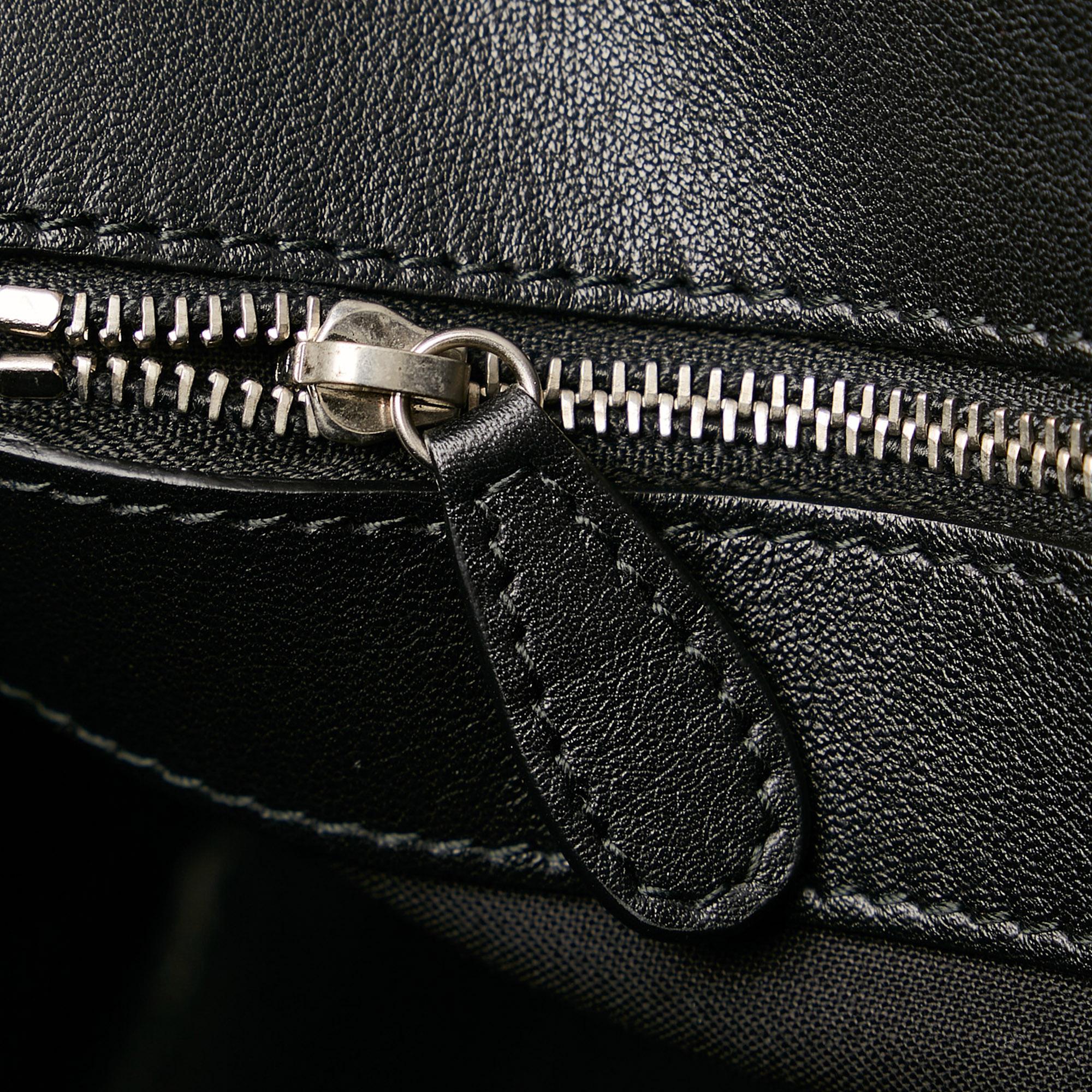 Balenciaga Logo Ville M Top Handle Leather Satchel (SHG-35706)