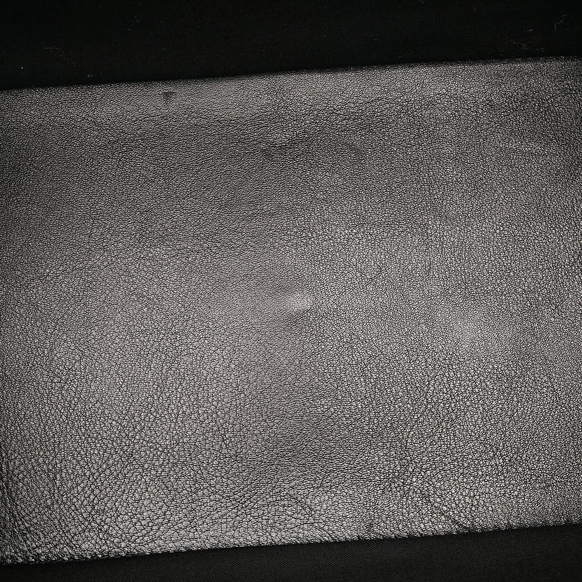 Balenciaga Logo Ville M Top Handle Leather Satchel (SHG-35706)