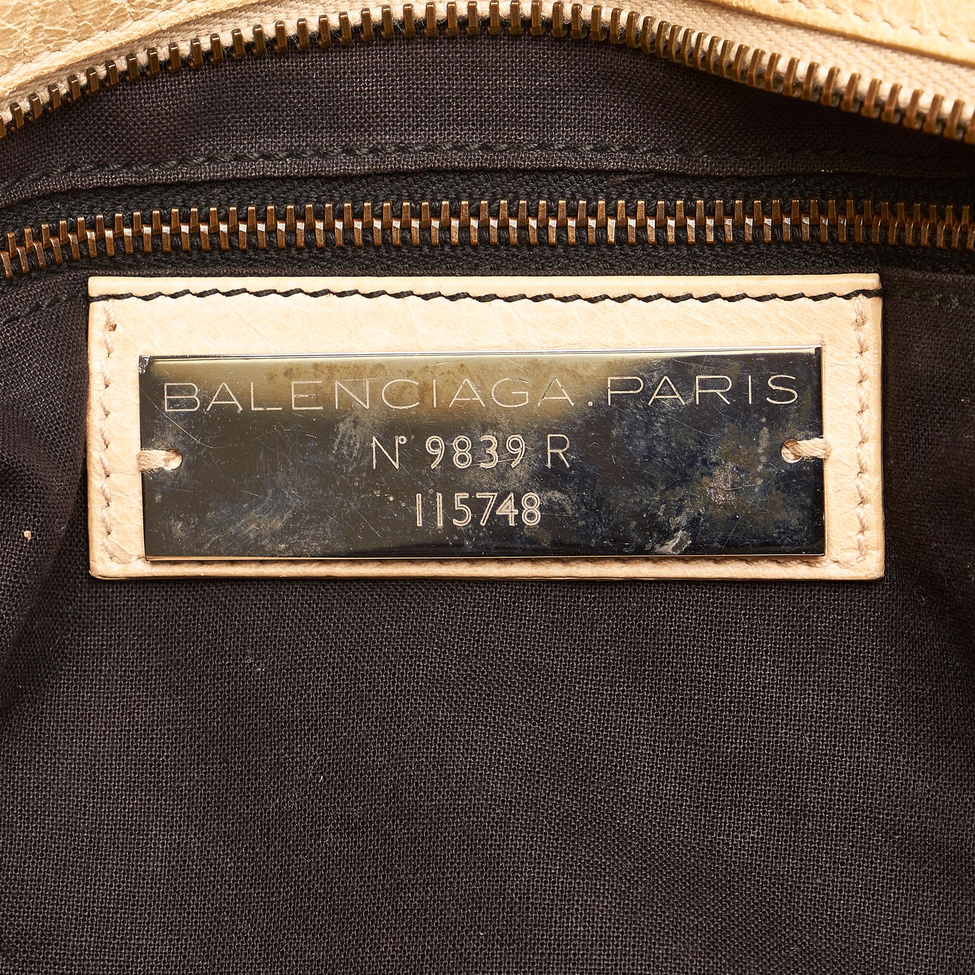 Balenciaga Motocross Classic City Lambskin Leather Satchel (SHG-26903)