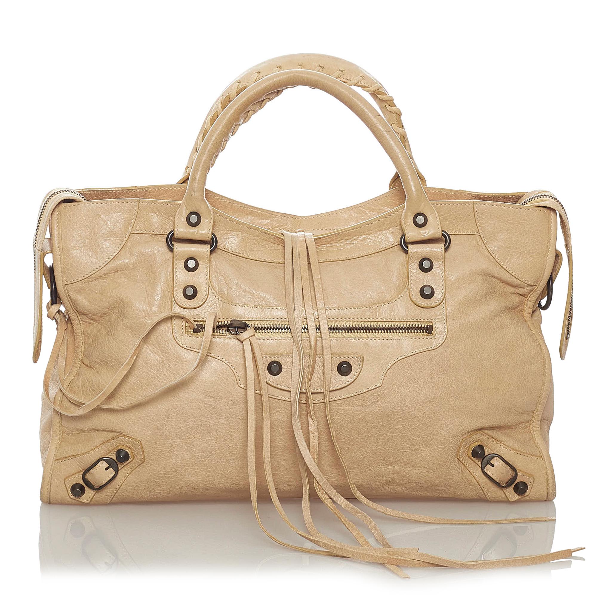 Balenciaga Motocross Classic City Leather Satchel (SHG-28235)