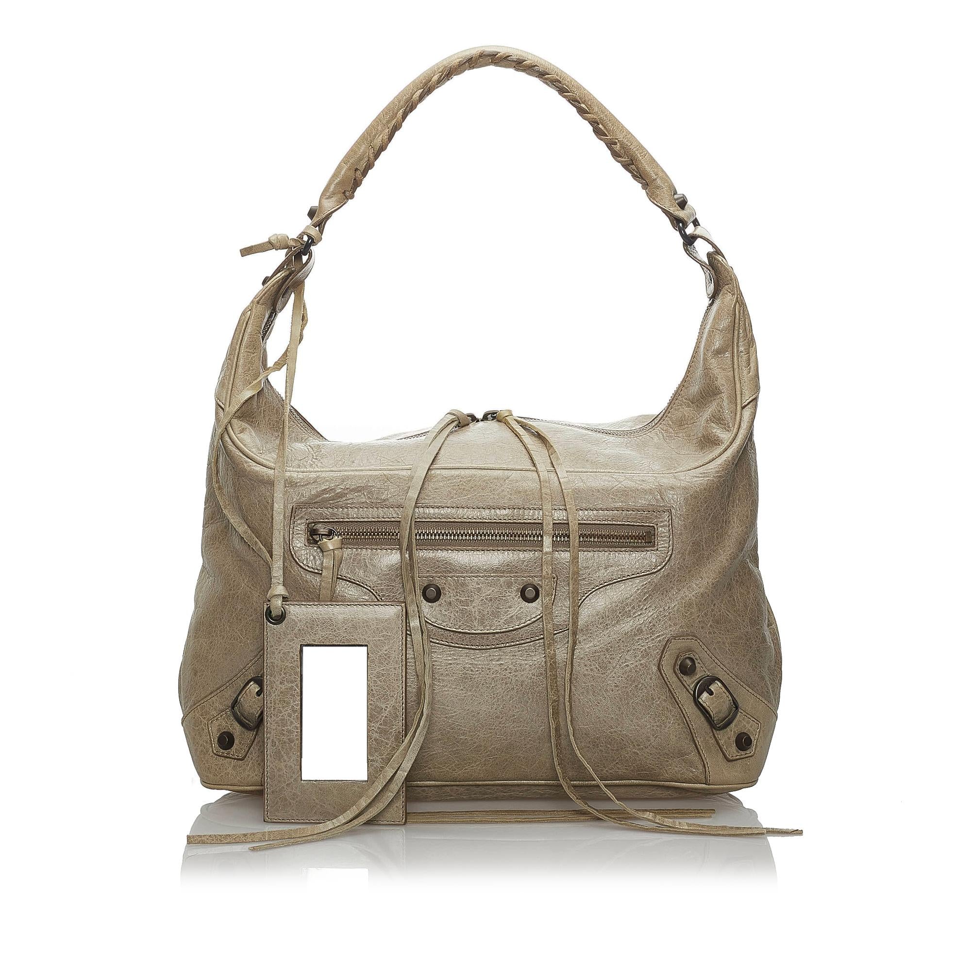 Balenciaga Motocross Classic Day Leather Hobo (SHG-33963)