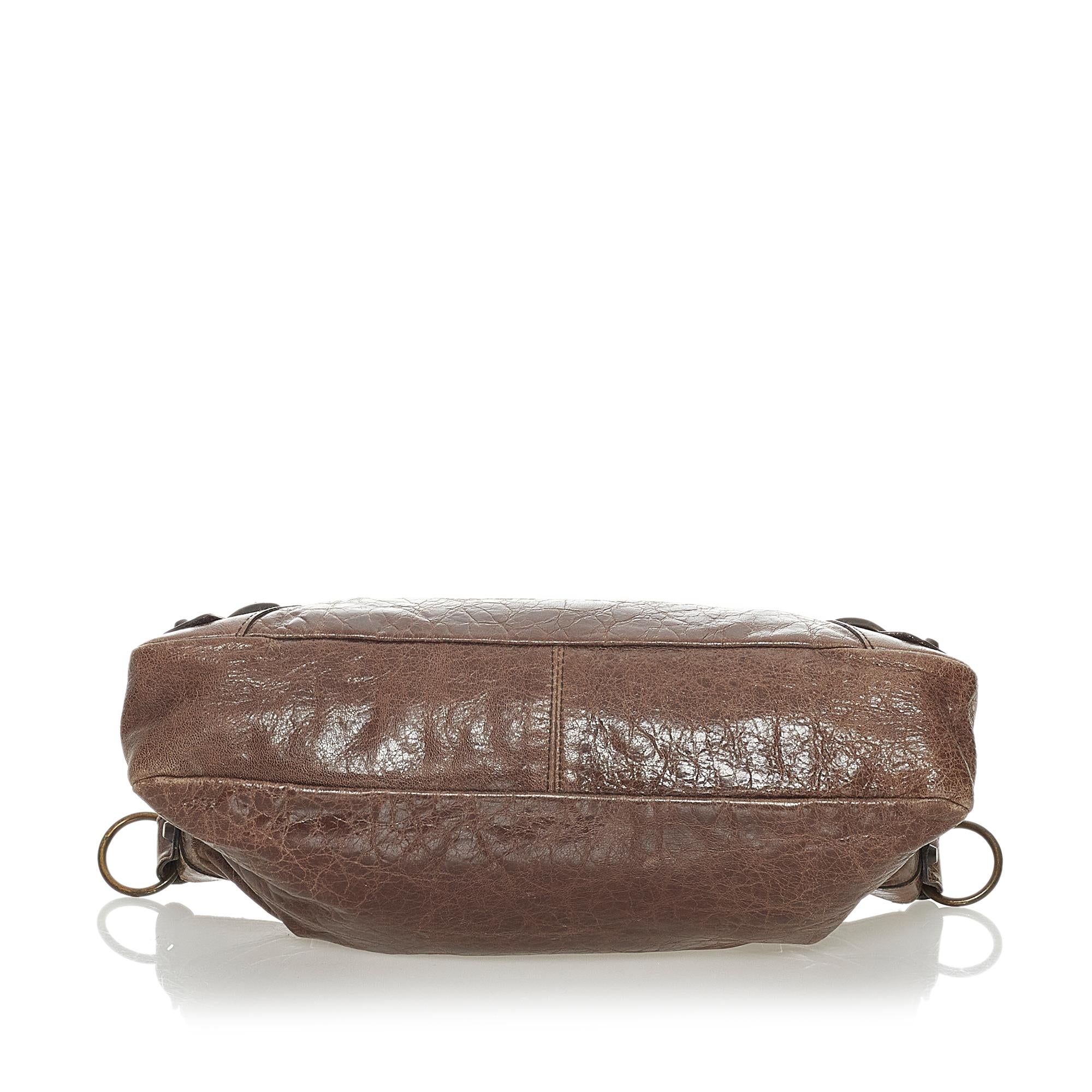 Balenciaga Motocross Classic First Lambskin Leather Shoulder Bag (SHG-28142)