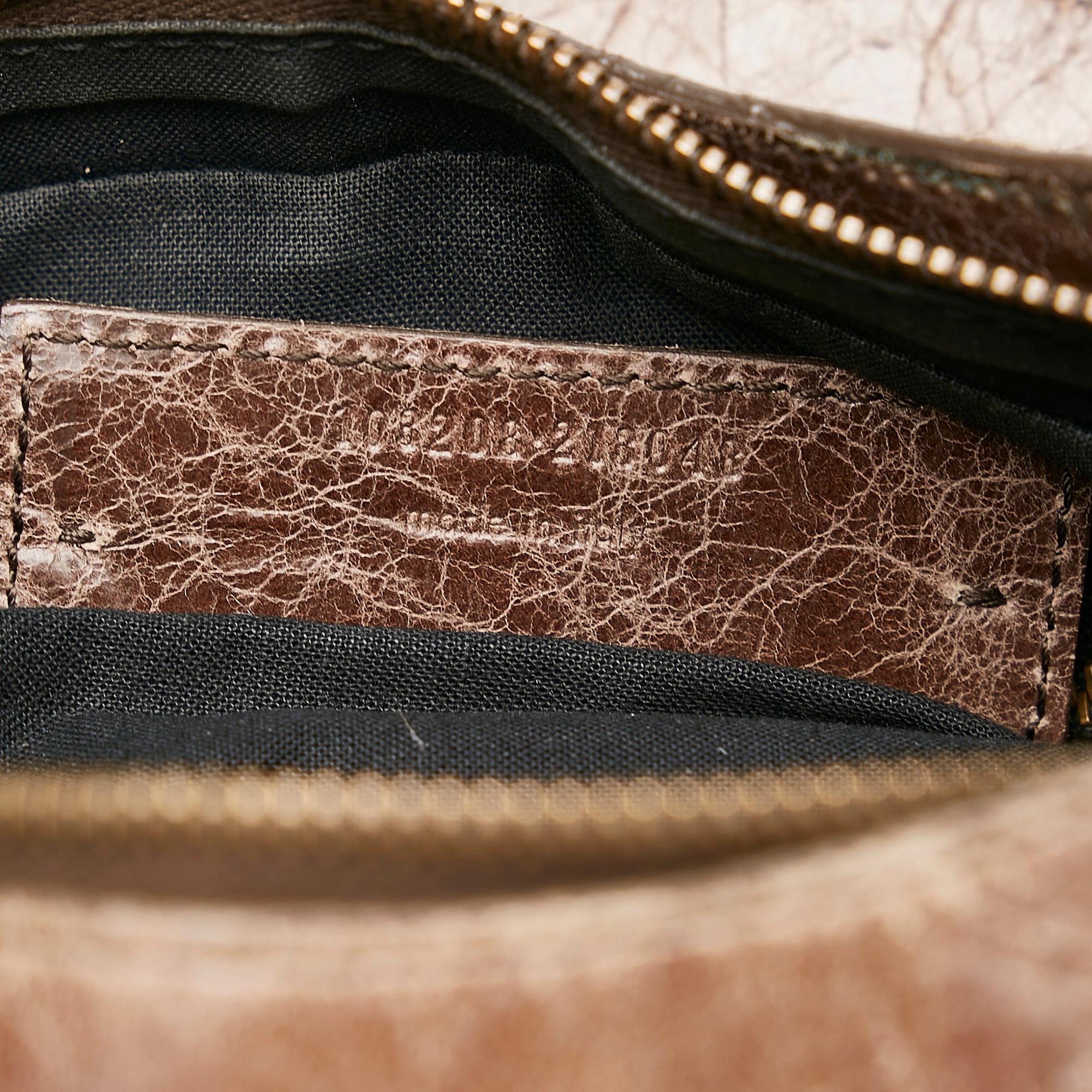 Balenciaga Motocross Classic First Lambskin Leather Shoulder Bag (SHG-28142)