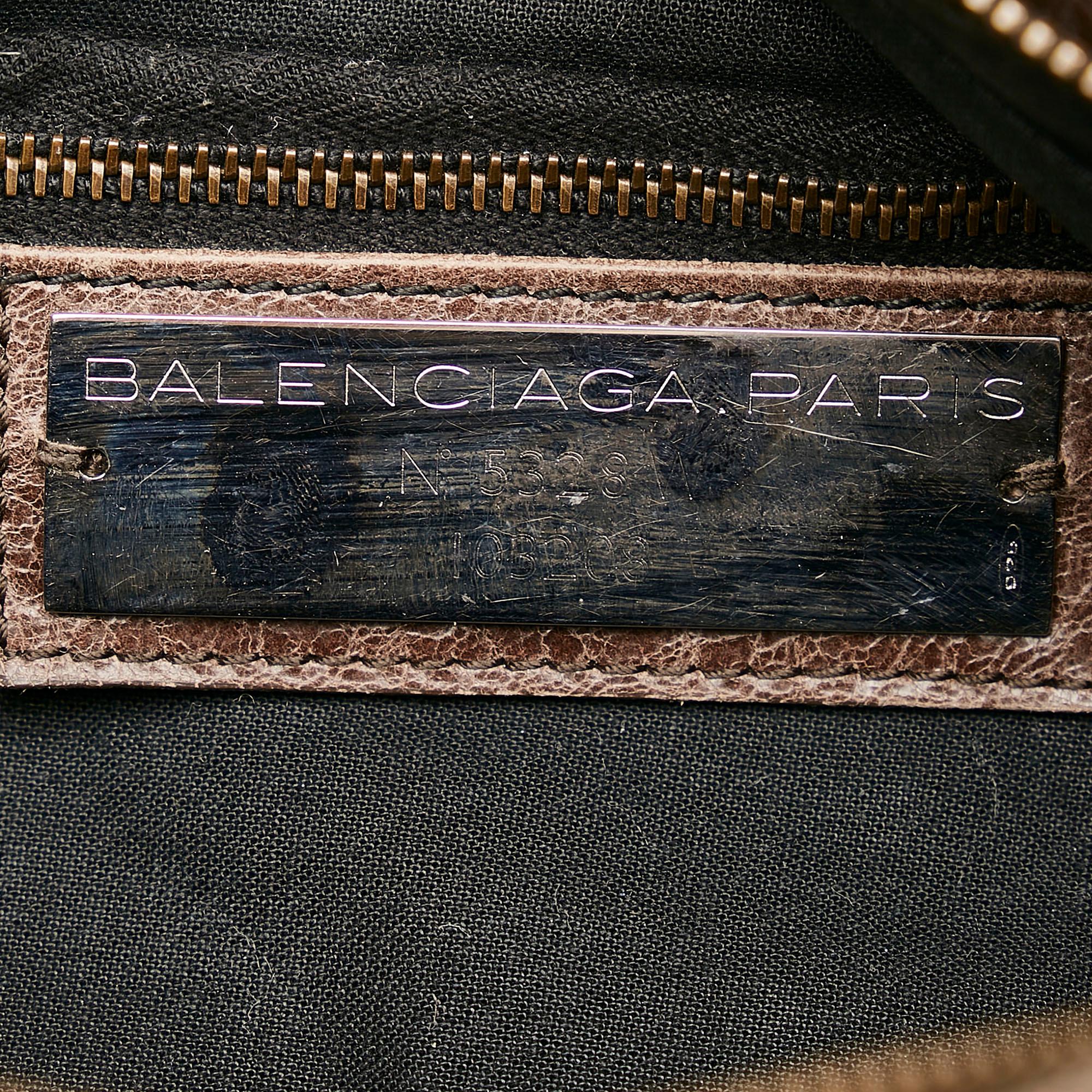 Balenciaga Motocross Classic First Lambskin Leather Shoulder Bag (SHG-28142)