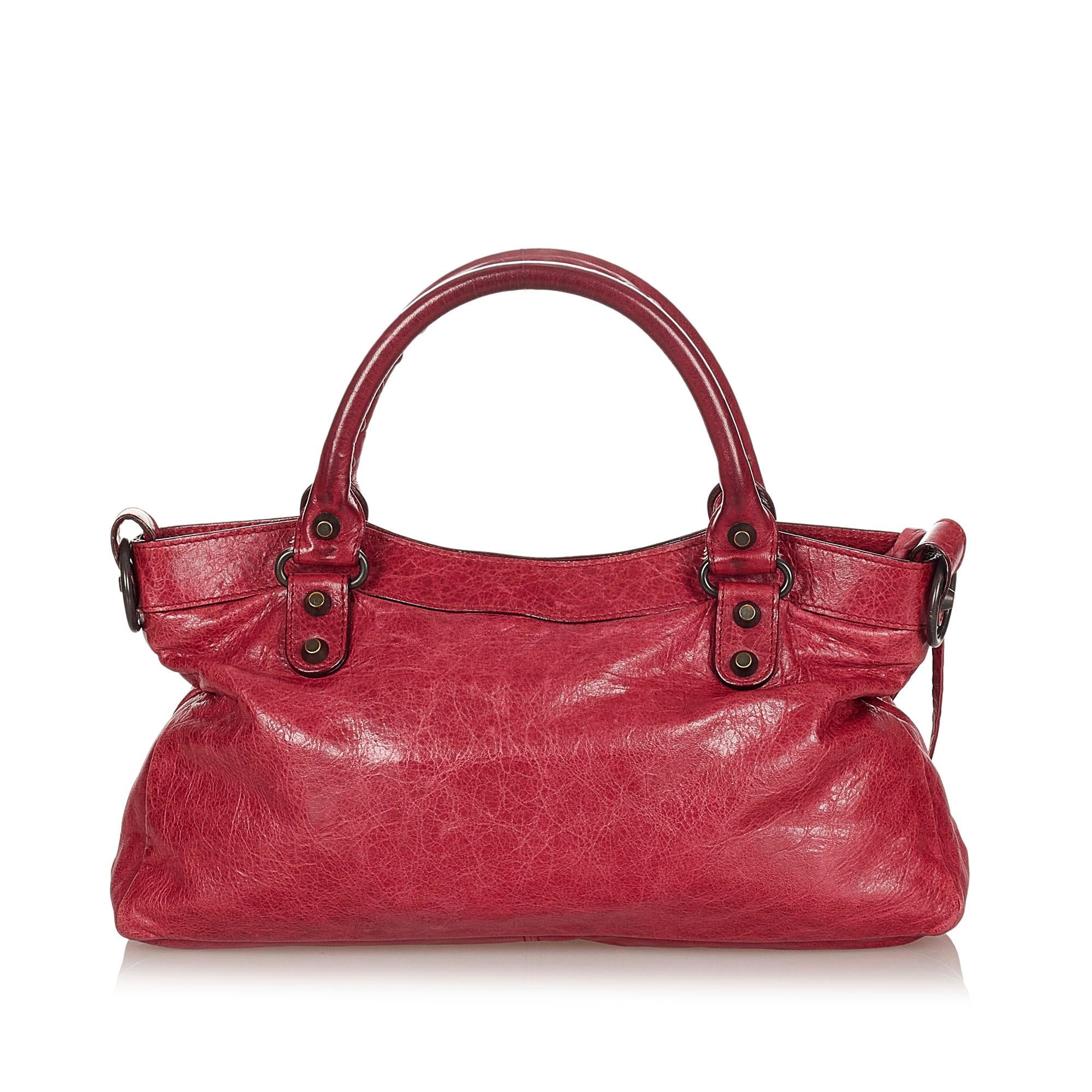 Balenciaga Motocross Classic First Leather Satchel (SHG-22045)