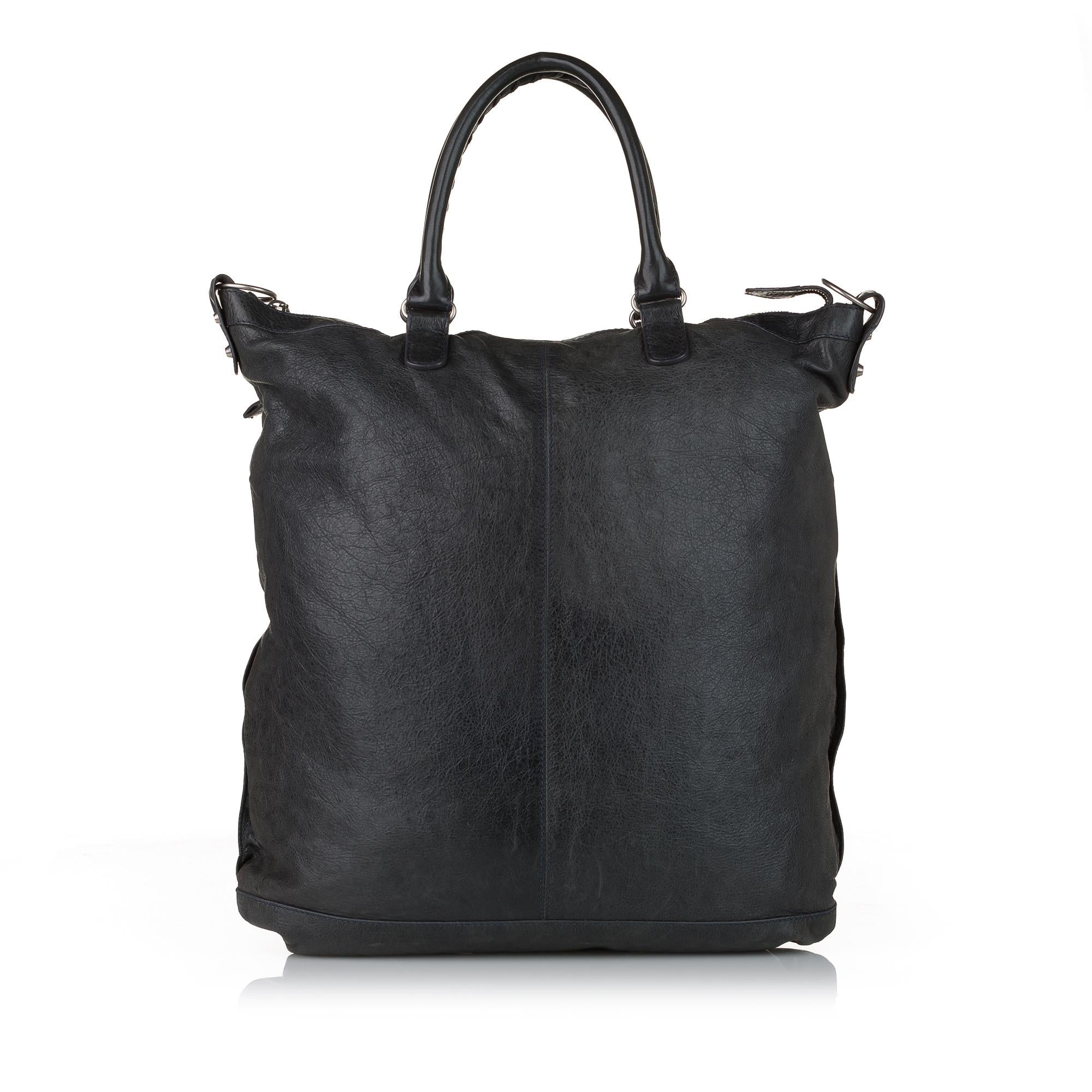 Balenciaga Motocross Classic Square Leather Satchel (SHG-32702)