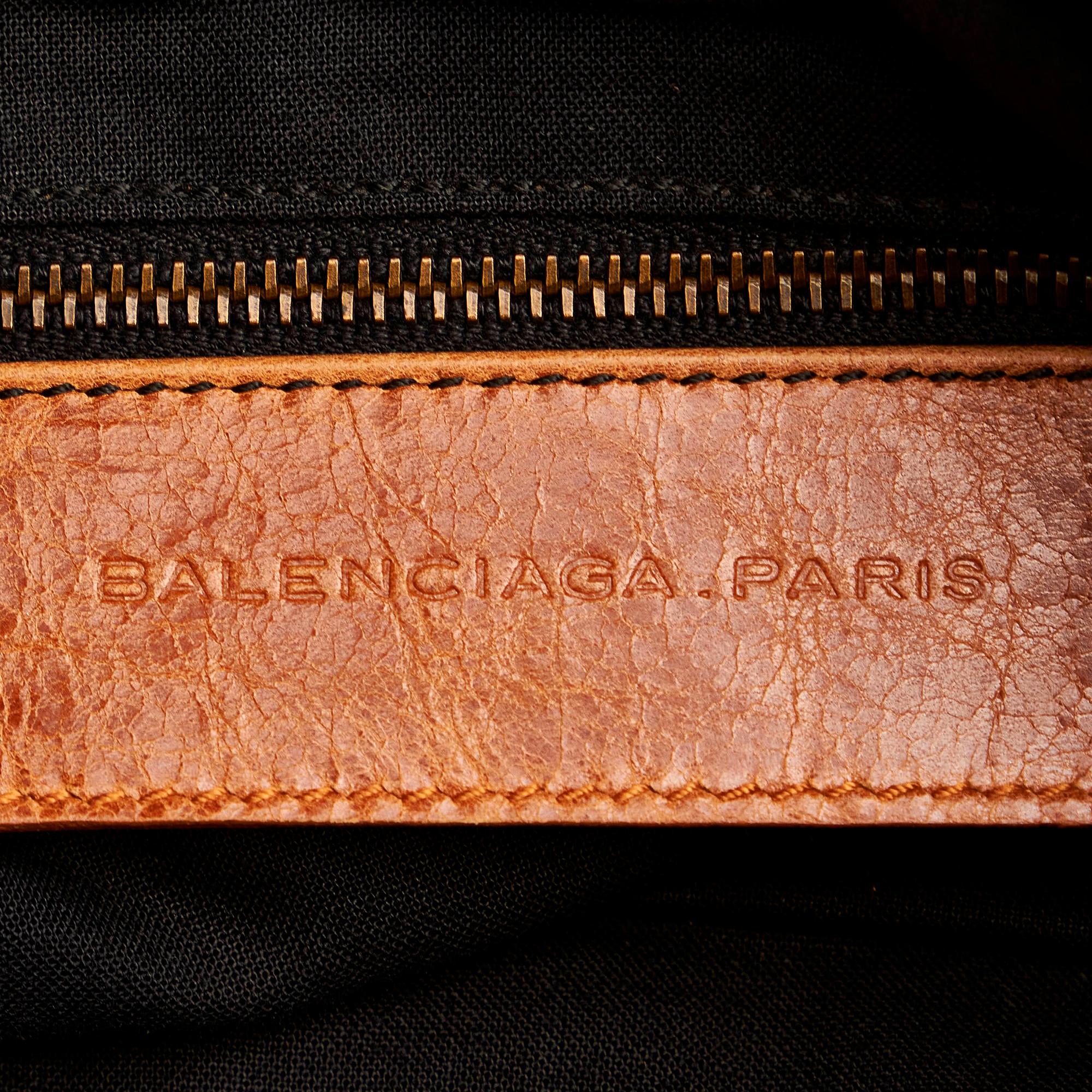 Balenciaga Motocross Classic Town Leather Handbag (SHG-32771)