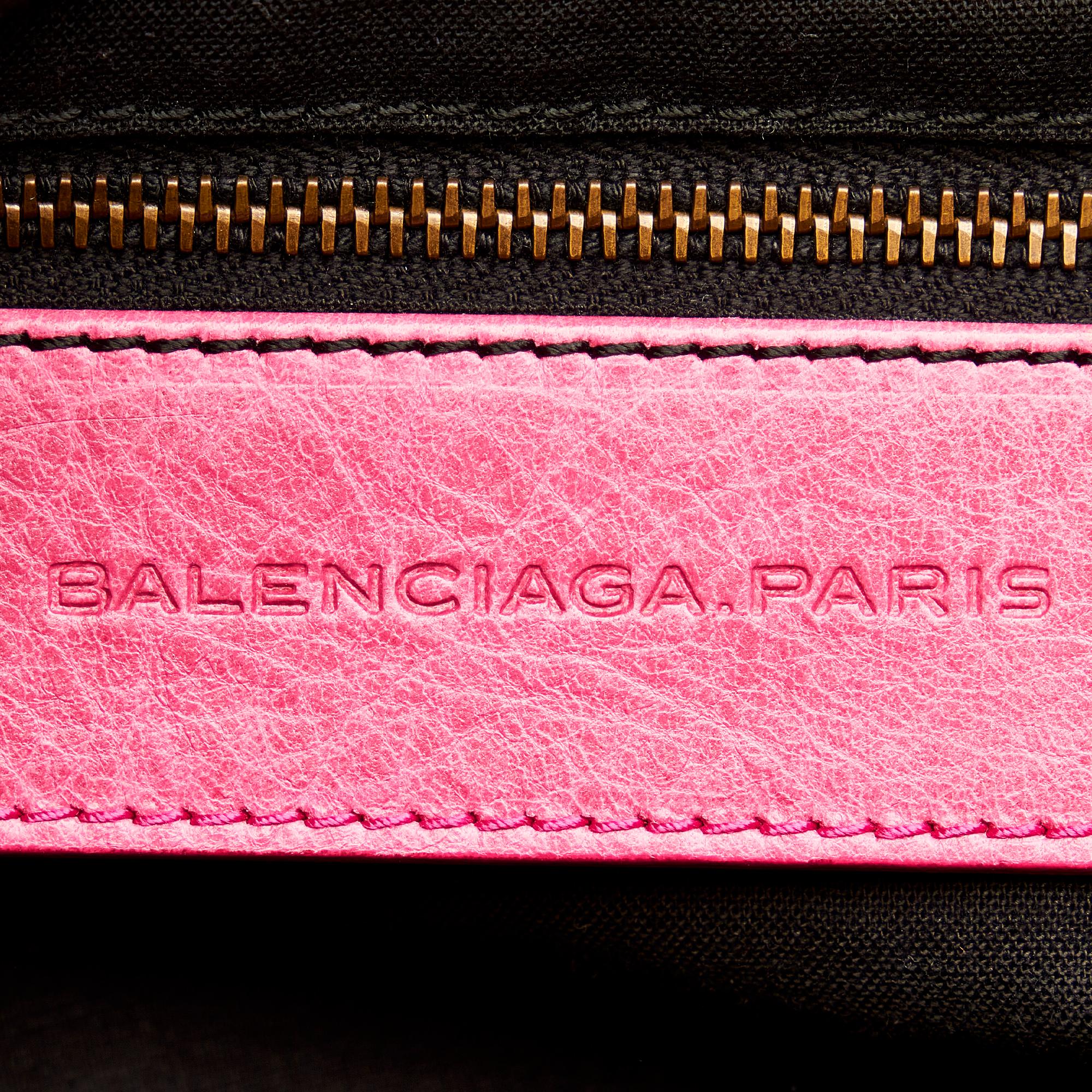 Balenciaga Motocross Classic Town Leather Satchel (SHG-25930)