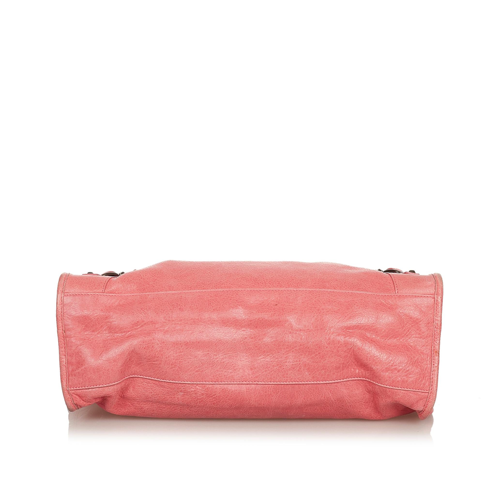 Balenciaga Motocross Classic Town Leather Satchel (SHG-26481)